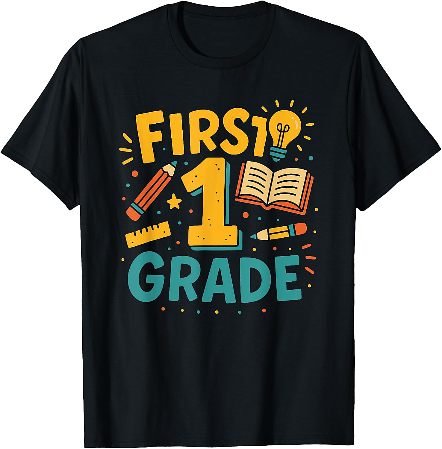 First Grade Back To School T-Shirt | Vintage Student Tee