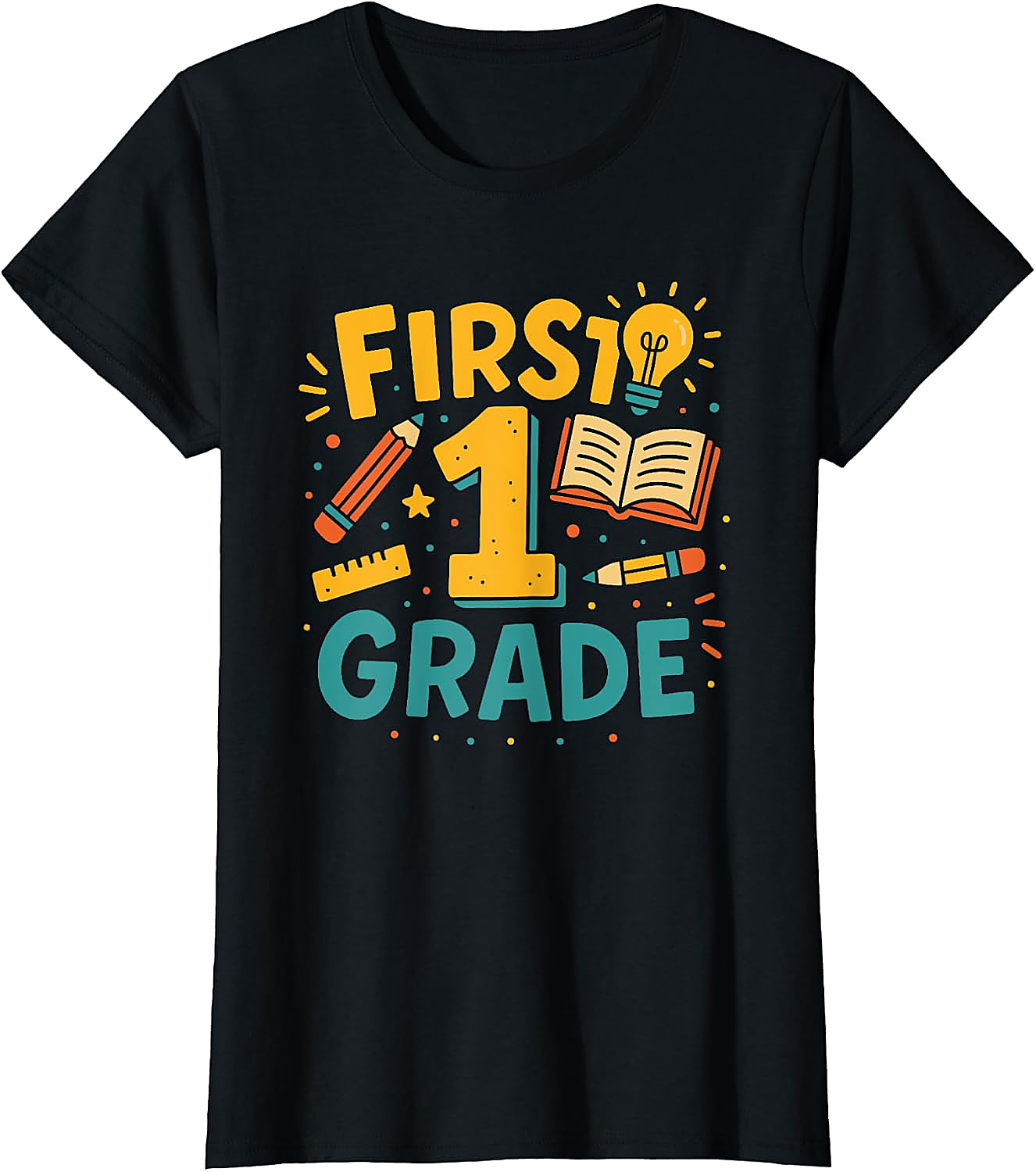 First Grade Back To School T-Shirt | Vintage Student Tee