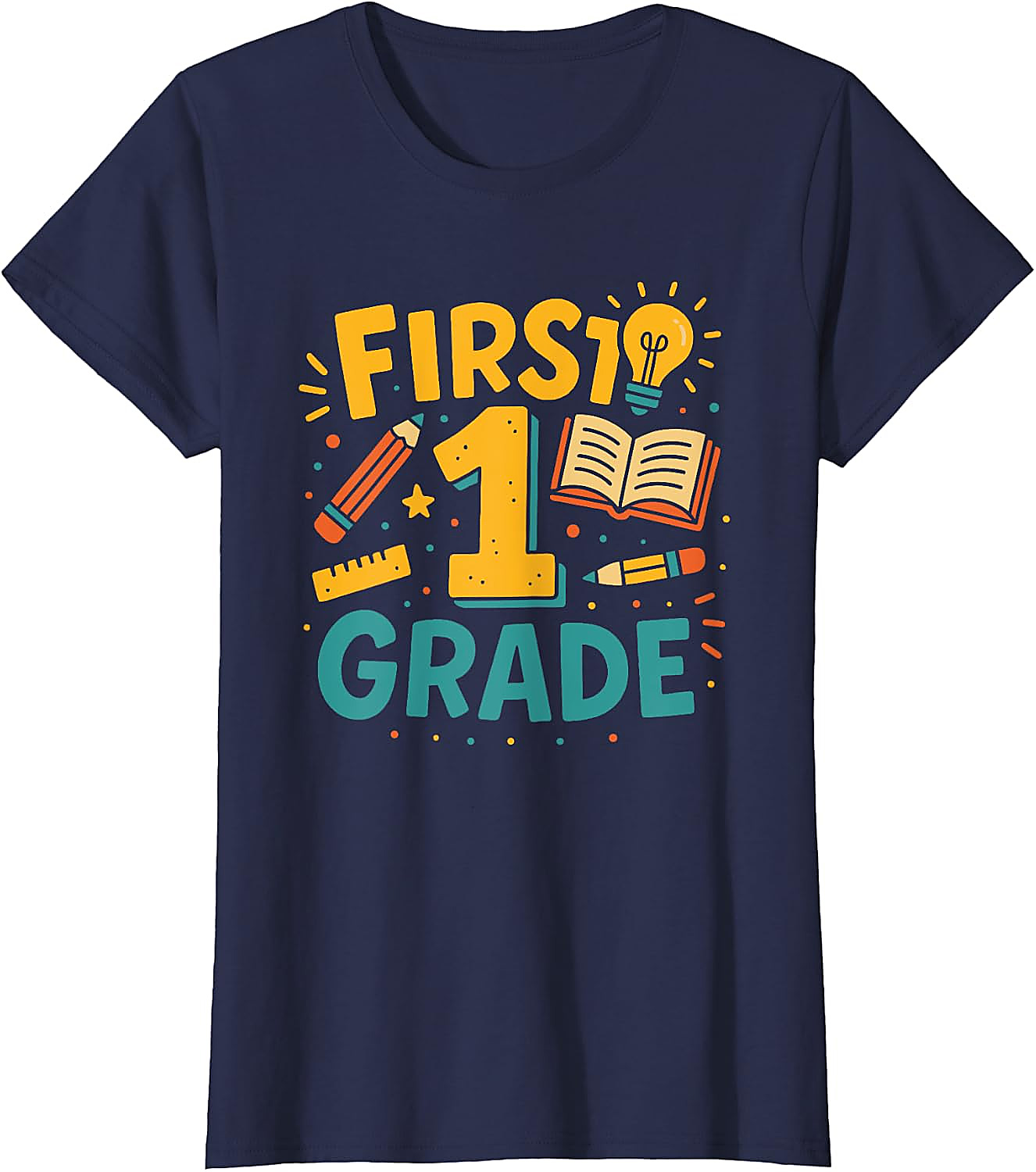 First Grade Back To School T-Shirt | Vintage Student Tee