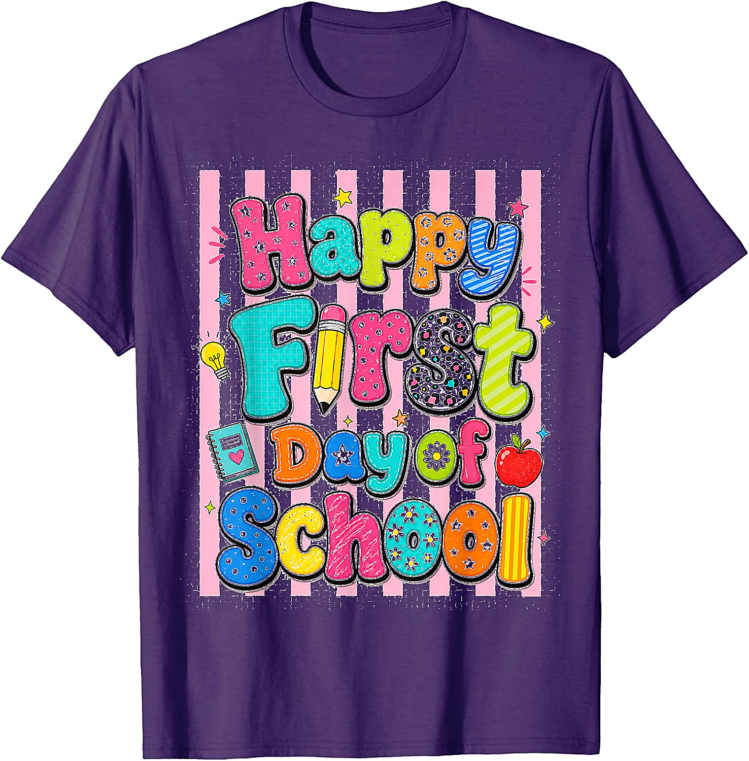 Happy First Day of School T-Shirt | Fun Back to School Tee
