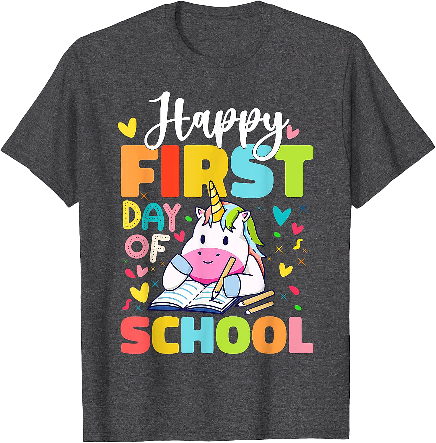 Happy First Day Of School Unicorn T-Shirt Kids & Teachers