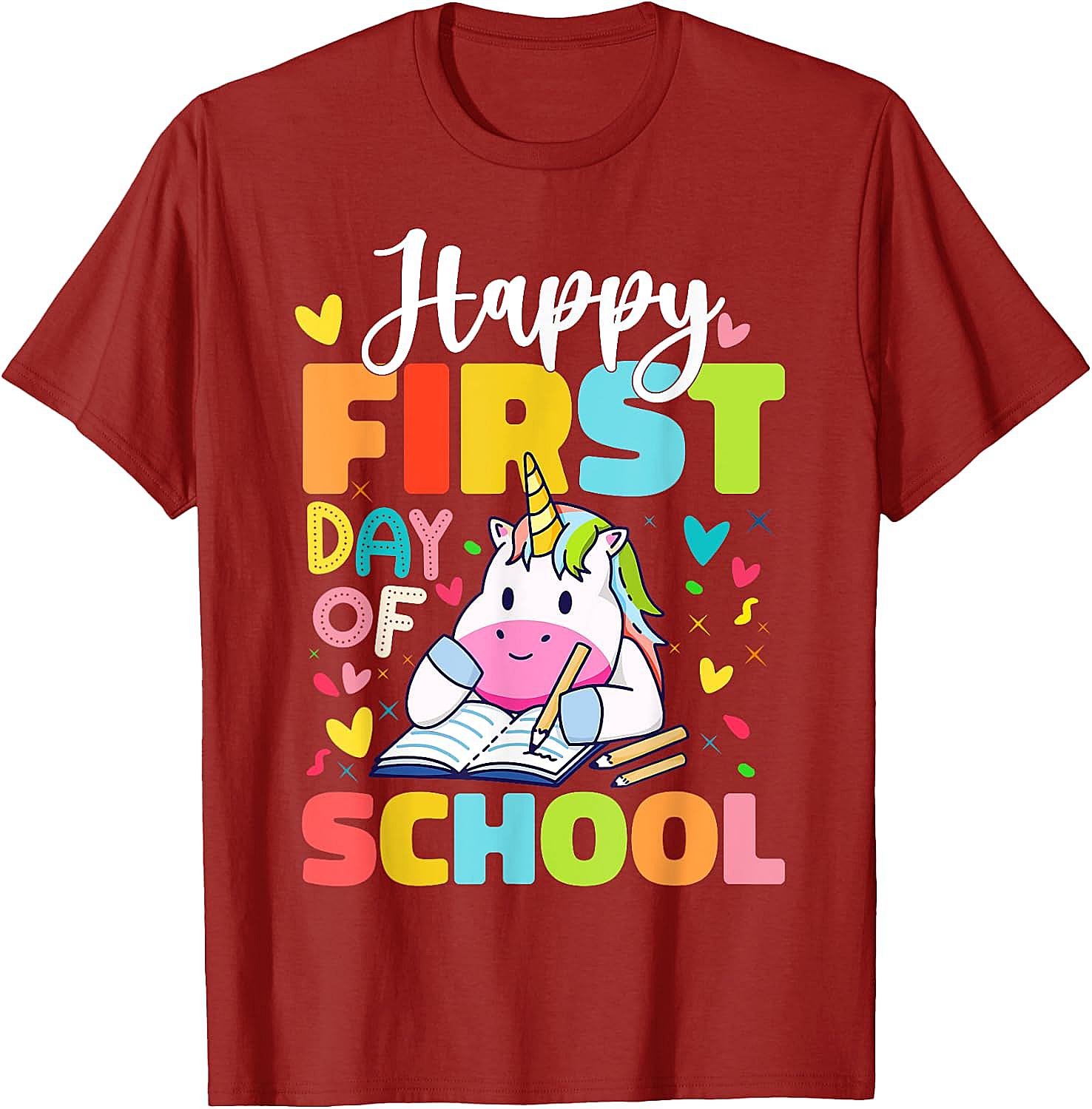 Happy First Day Of School Unicorn T-Shirt Kids & Teachers