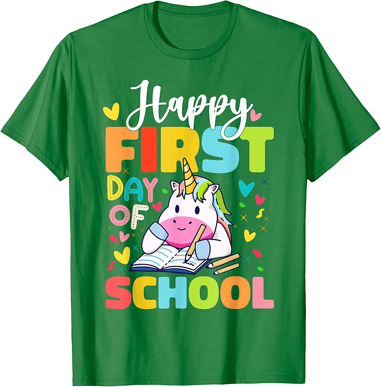 Happy First Day Of School Unicorn T-Shirt Kids & Teachers