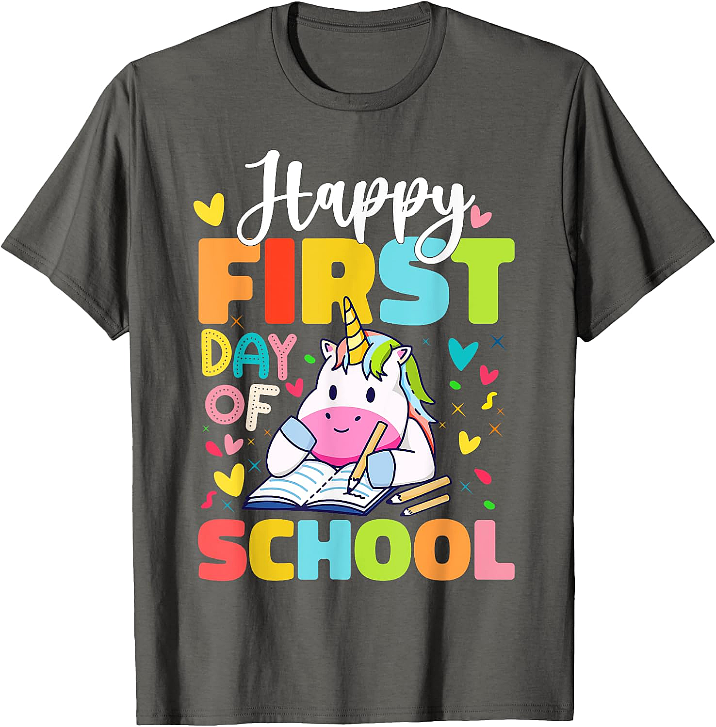 Happy First Day Of School Unicorn T-Shirt Kids & Teachers