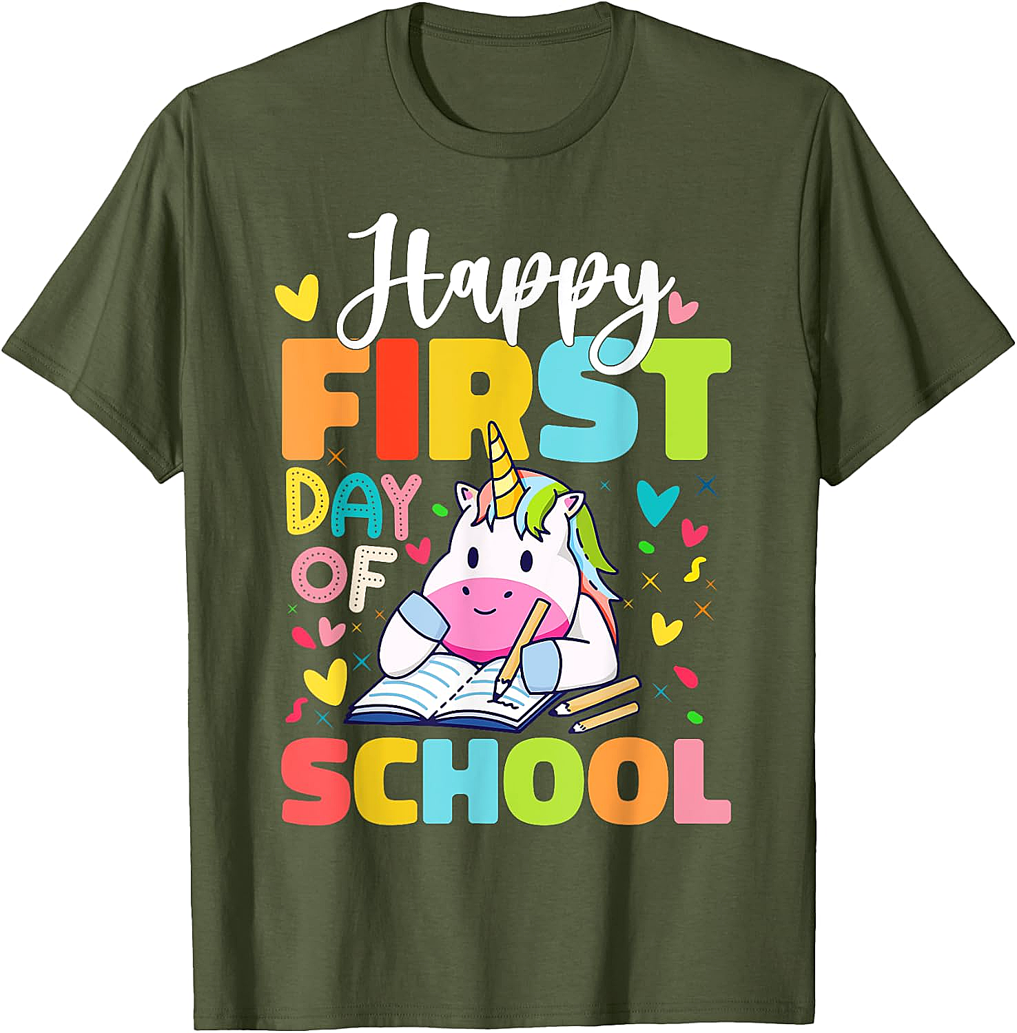 Happy First Day Of School Unicorn T-Shirt Kids & Teachers