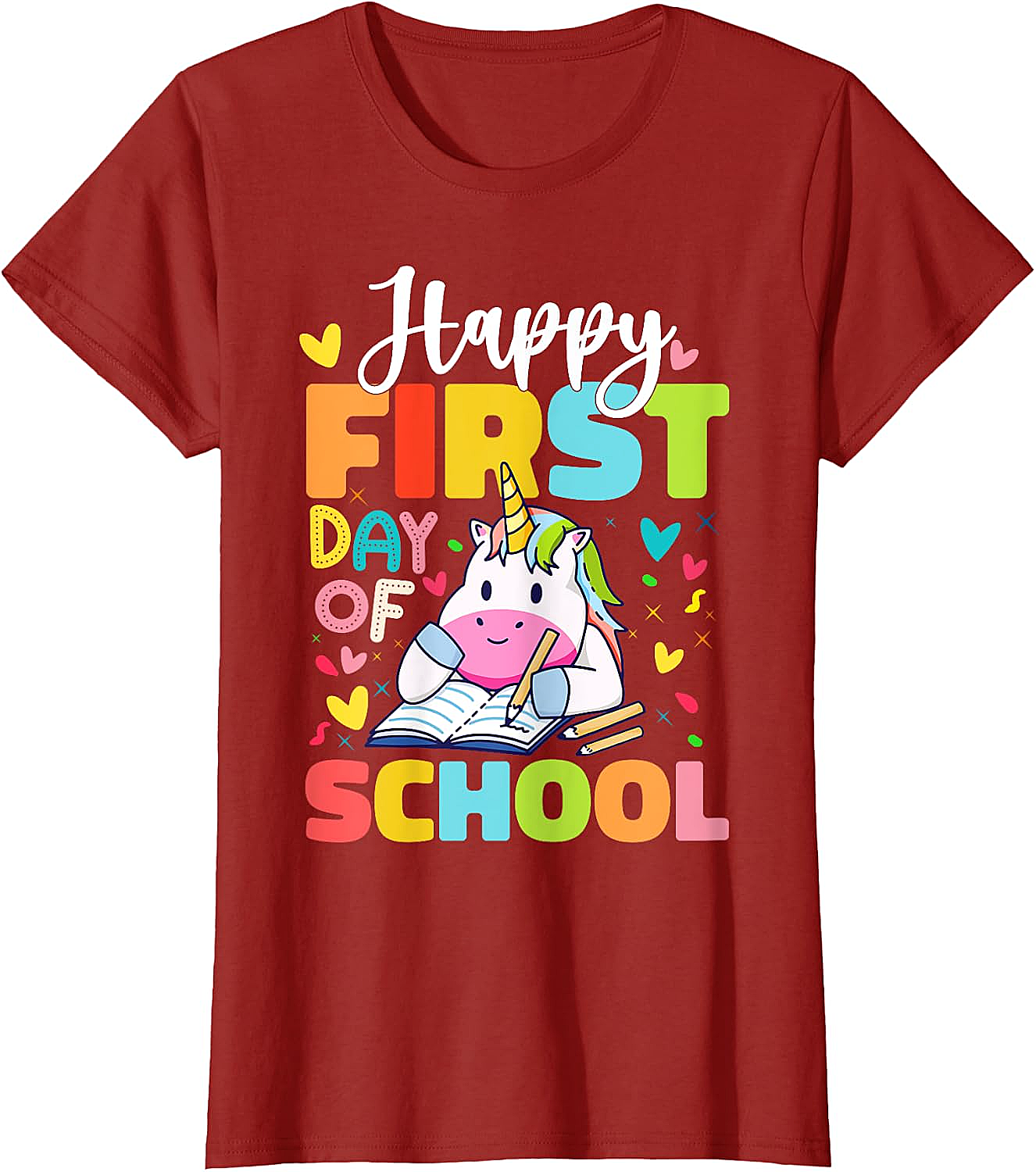 Happy First Day Of School Unicorn T-Shirt Kids & Teachers
