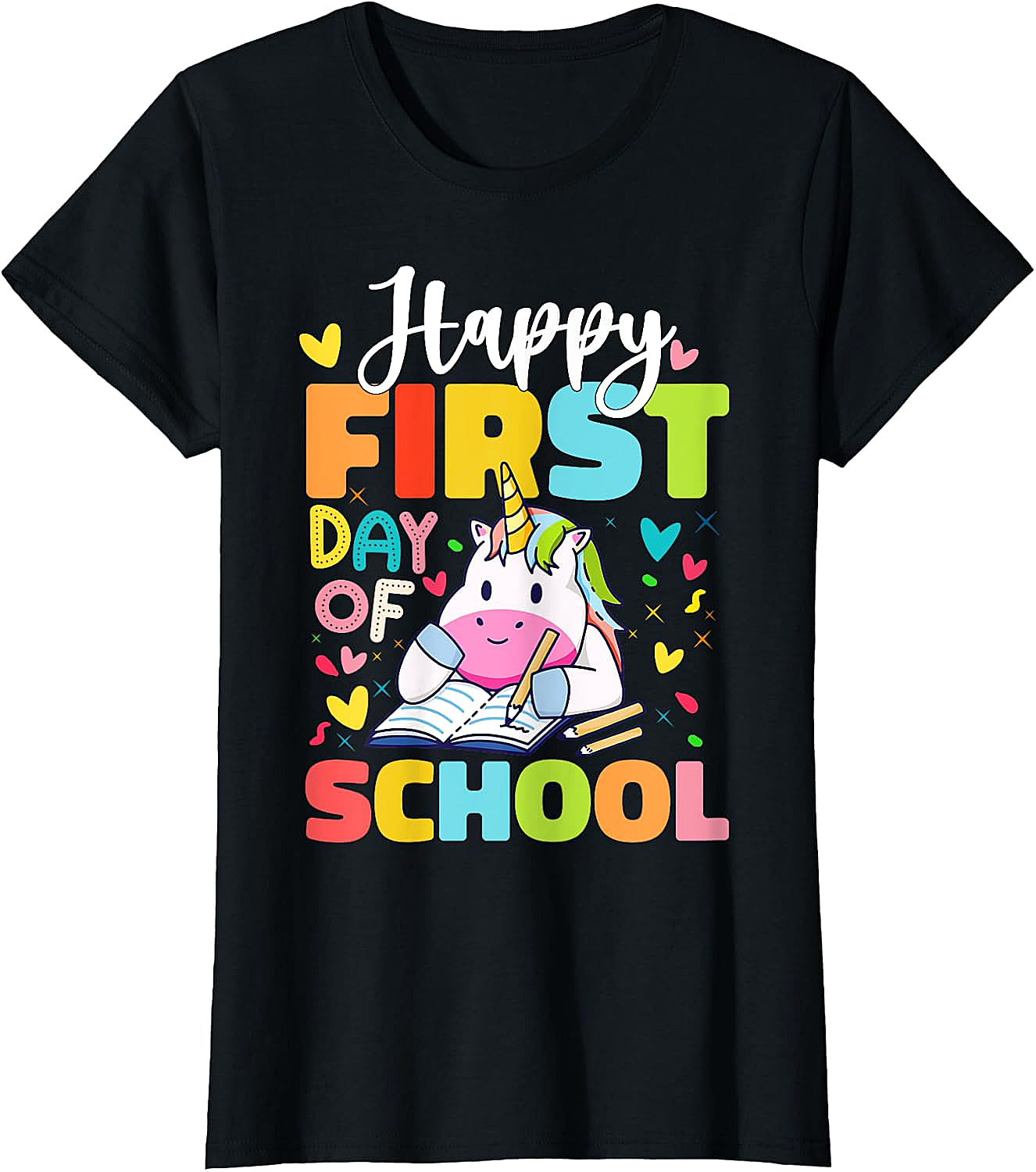 Happy First Day Of School Unicorn T-Shirt Kids & Teachers