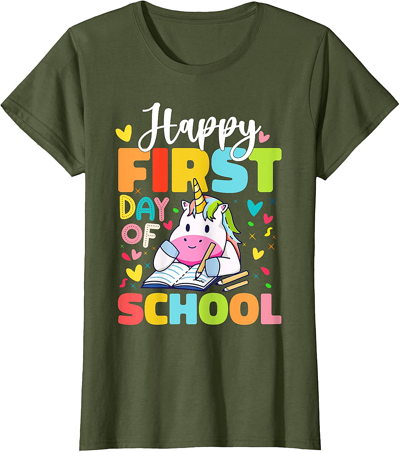 Happy First Day Of School Unicorn T-Shirt Kids & Teachers