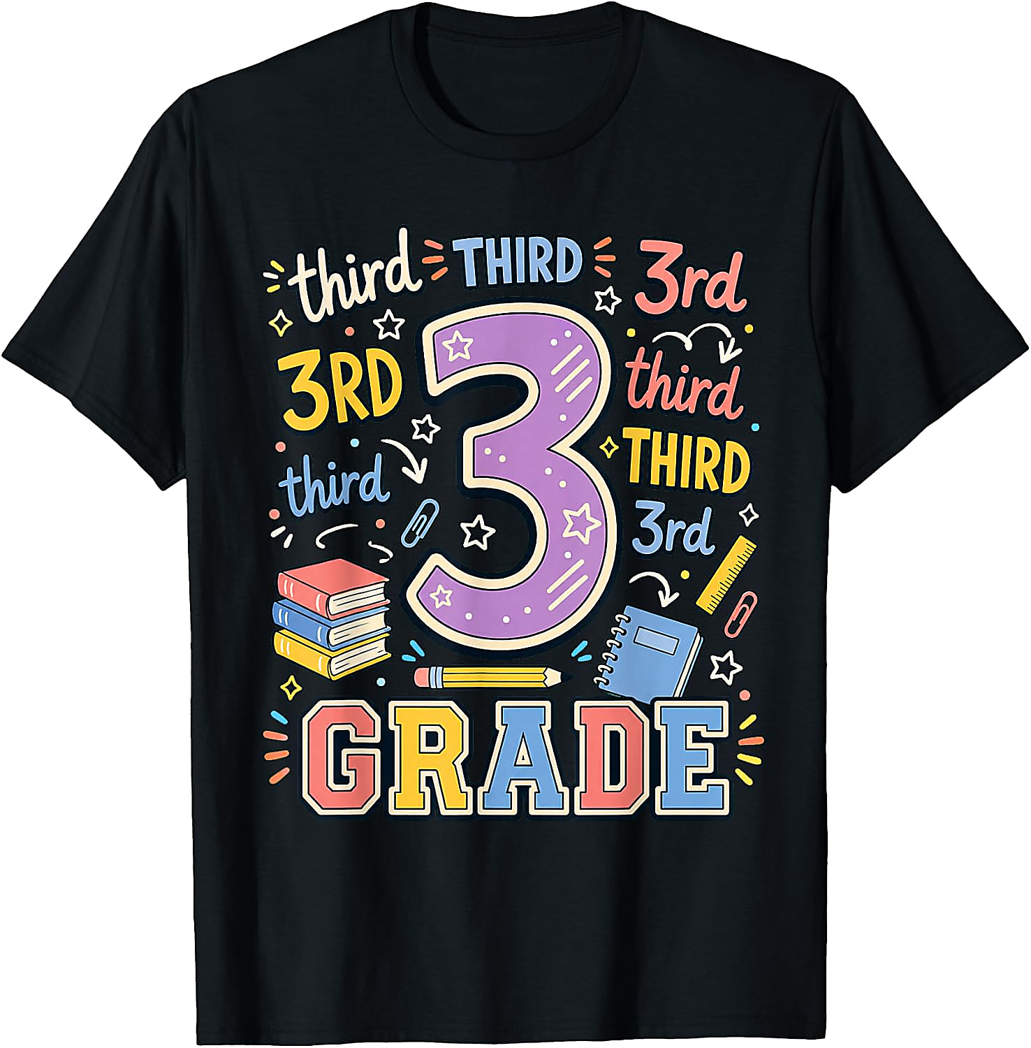 Third Grade Back to School T-Shirt | Fun 3rd Grade Teacher Tee