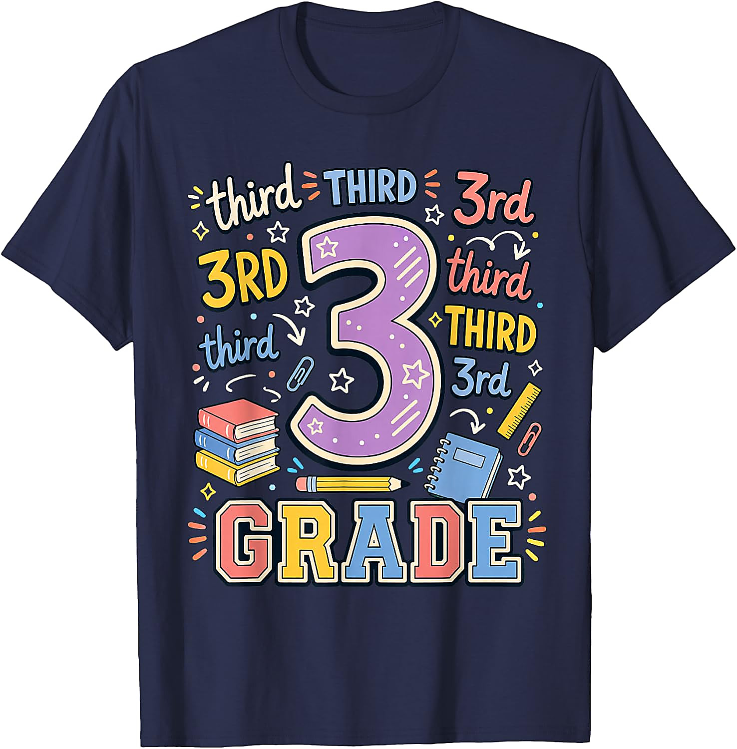 Third Grade Back to School T-Shirt | Fun 3rd Grade Teacher Tee