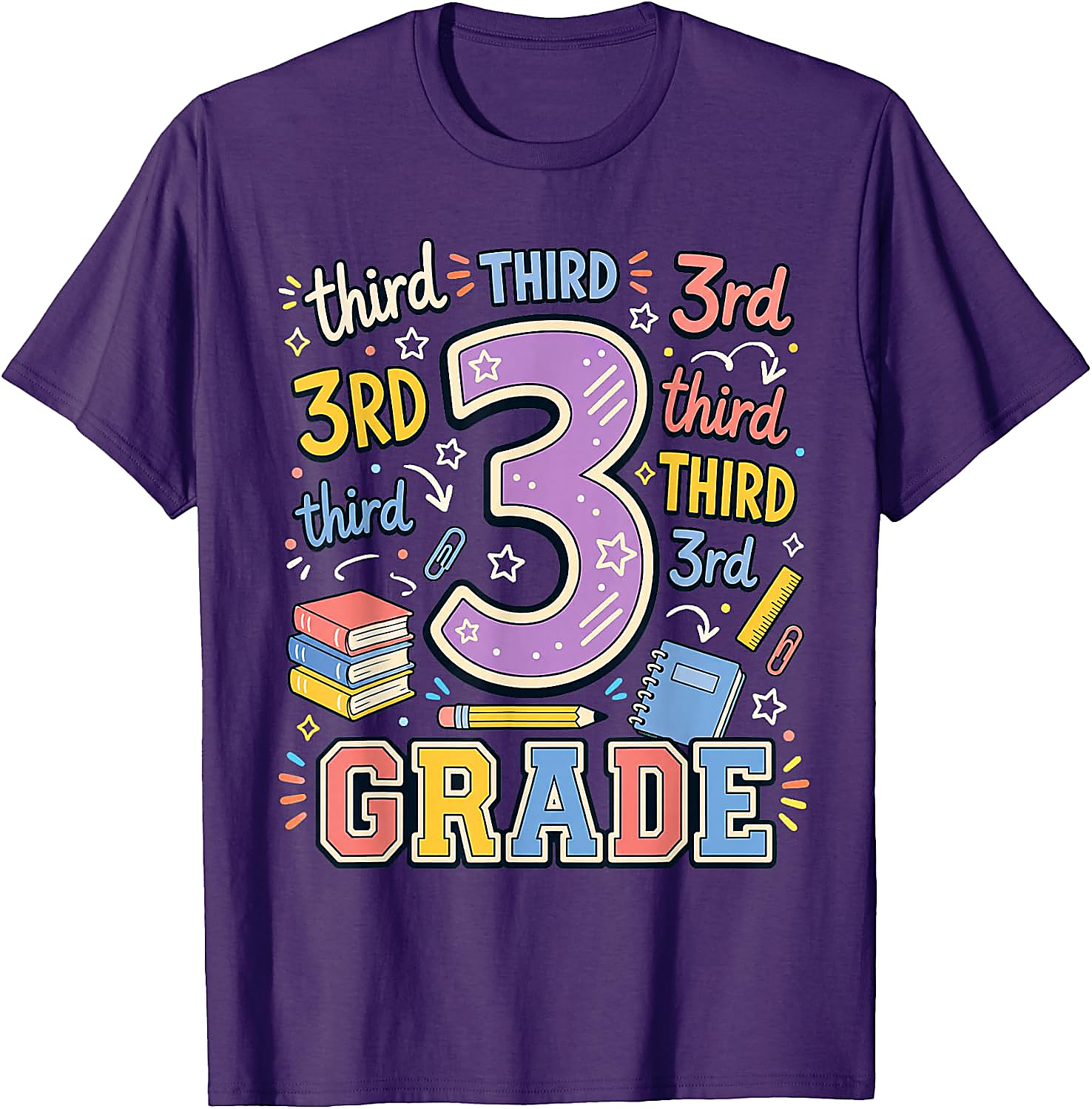 Third Grade Back to School T-Shirt | Fun 3rd Grade Teacher Tee