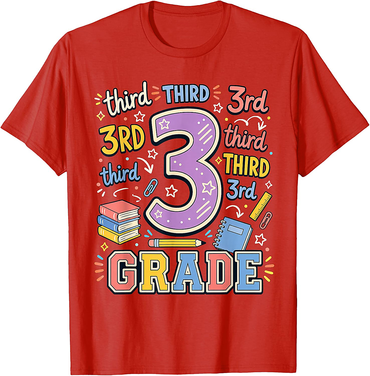 Third Grade Back to School T-Shirt | Fun 3rd Grade Teacher Tee