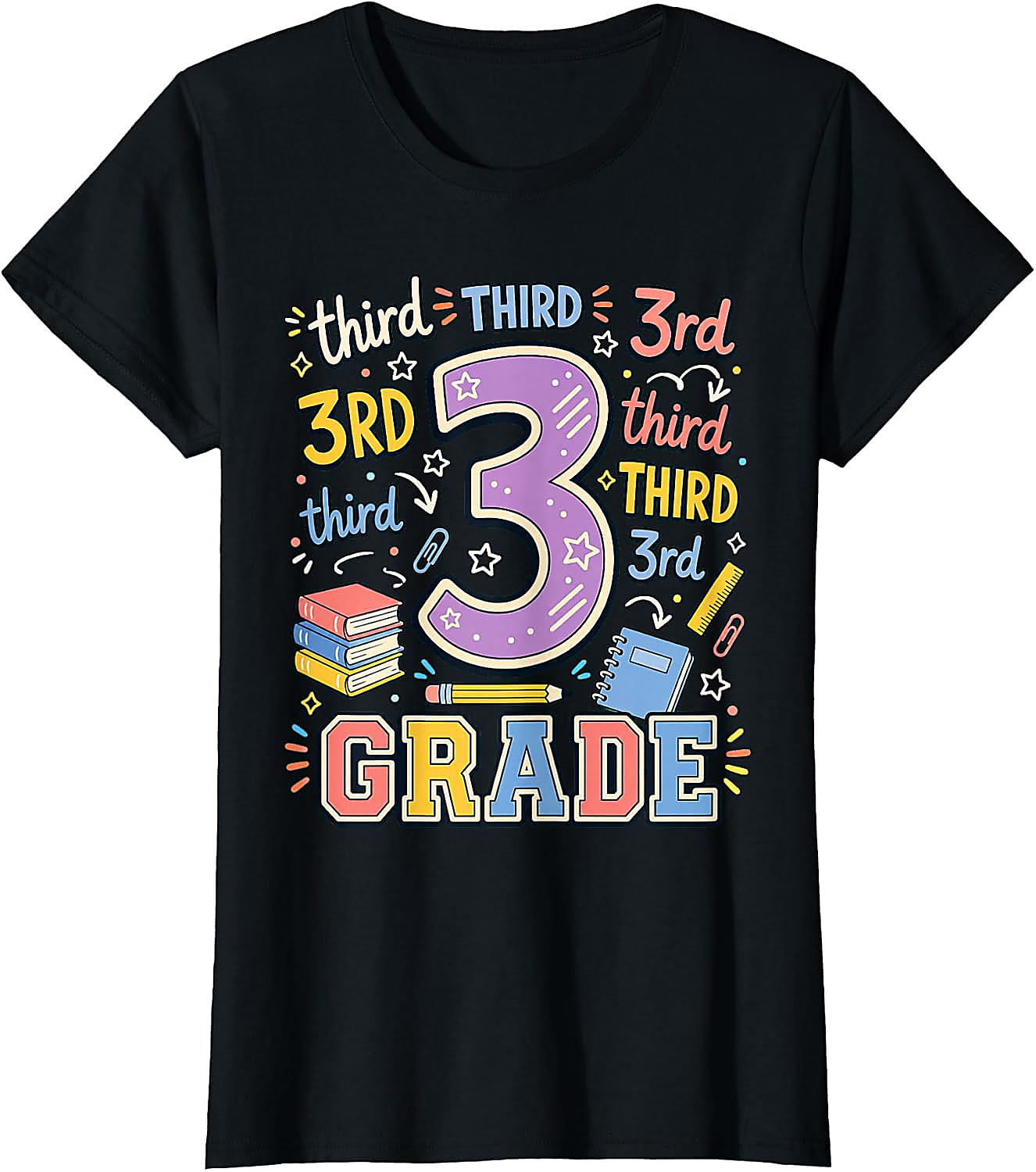 Third Grade Back to School T-Shirt | Fun 3rd Grade Teacher Tee