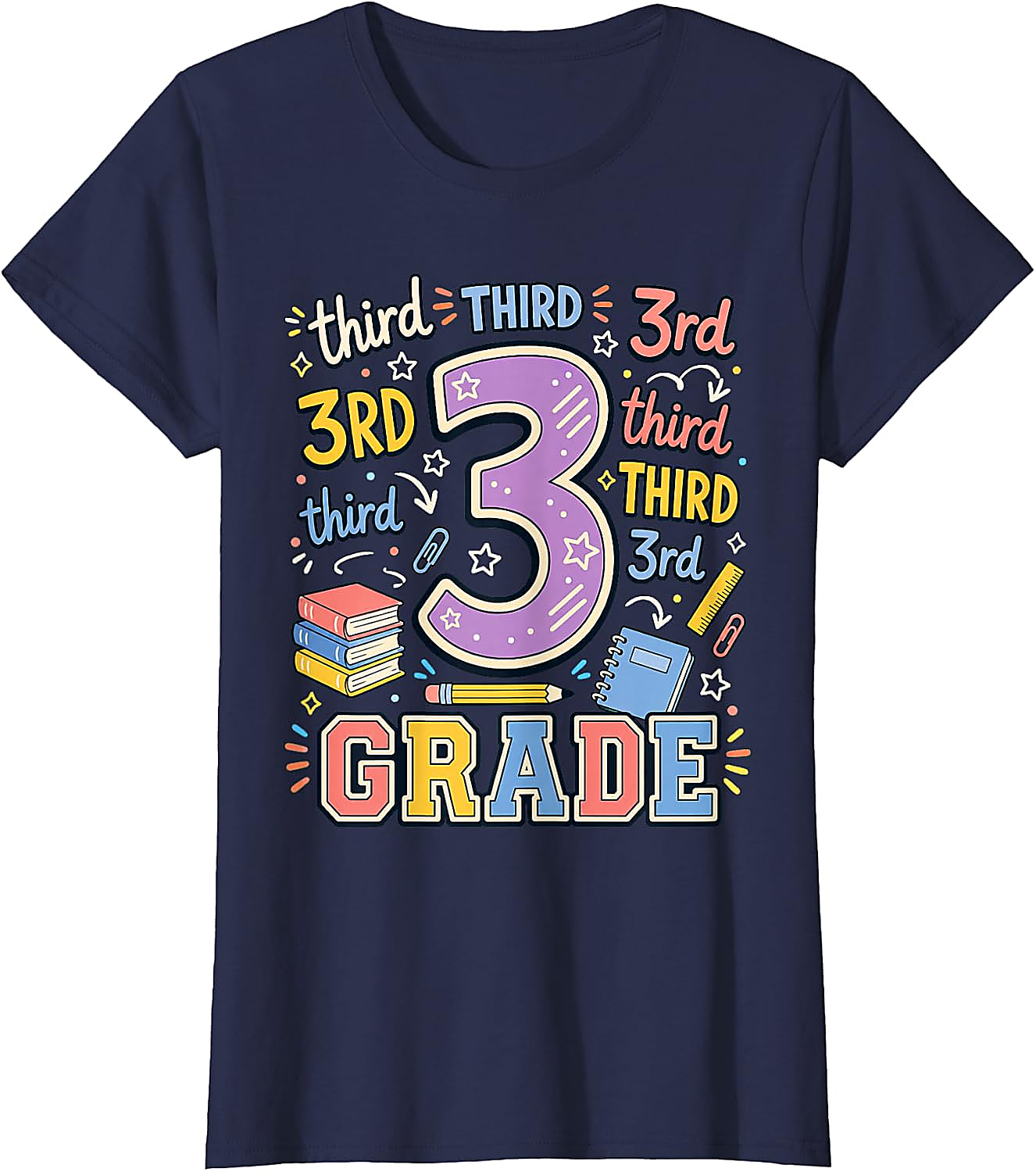 Third Grade Back to School T-Shirt | Fun 3rd Grade Teacher Tee