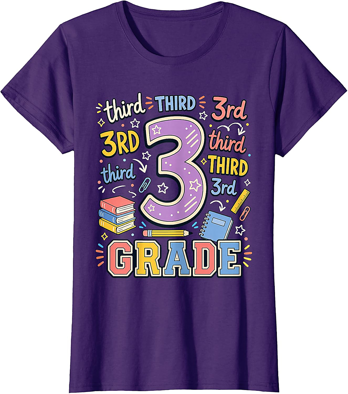 Third Grade Back to School T-Shirt | Fun 3rd Grade Teacher Tee