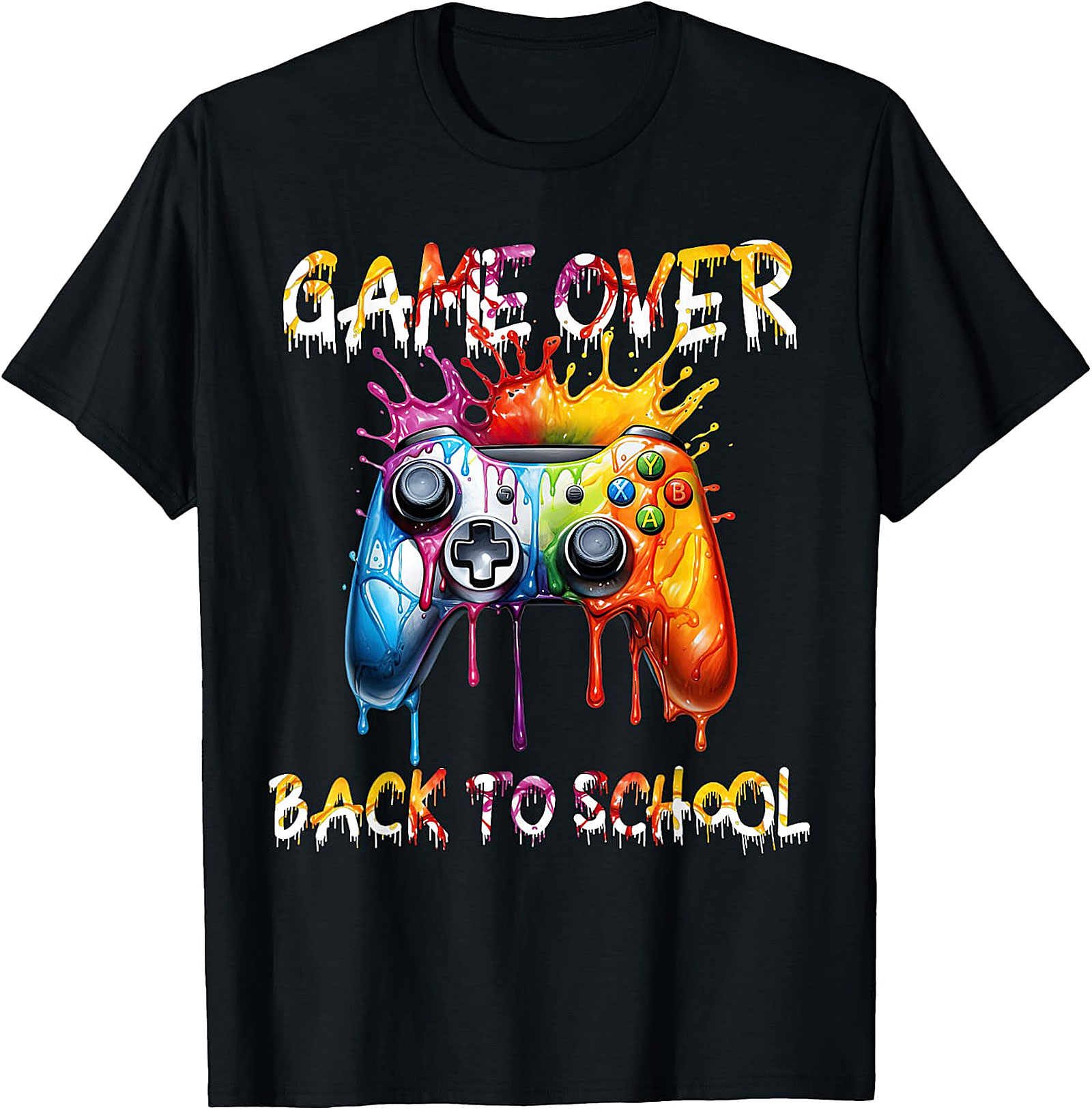 Back to School Gamer T-Shirt | Game Over Controller Tee