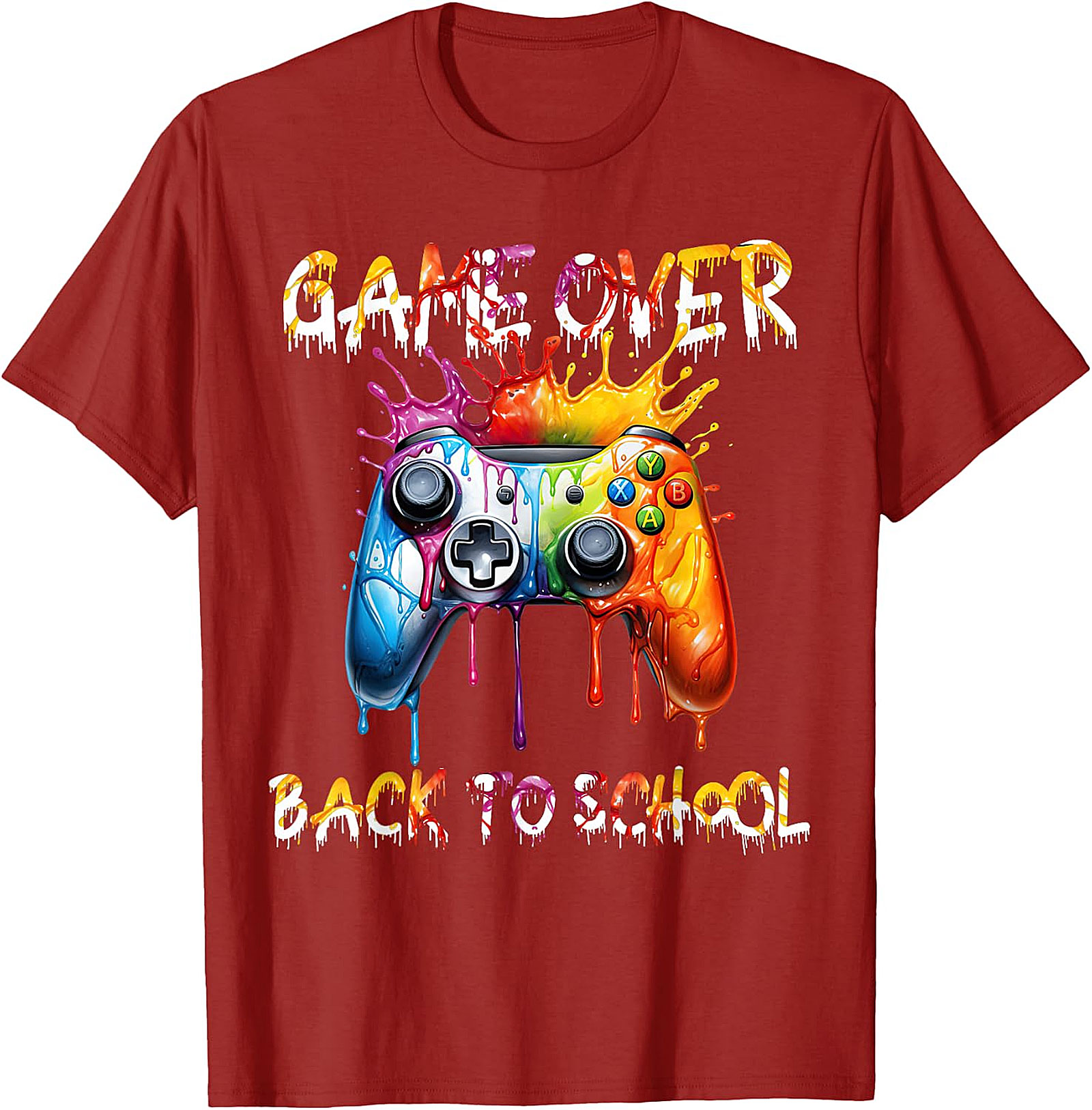 Back to School Gamer T-Shirt | Game Over Controller Tee