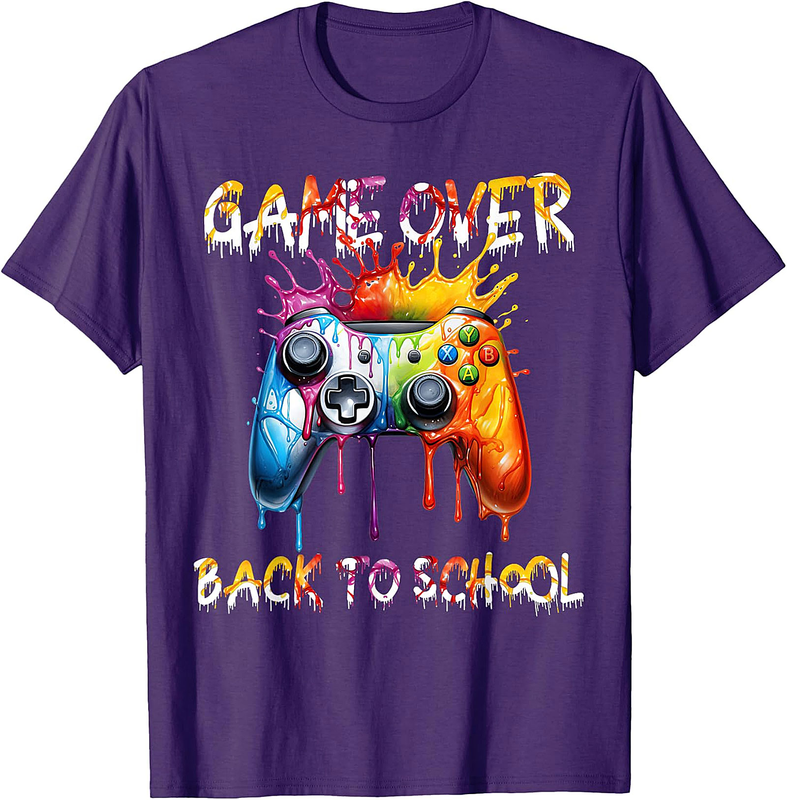 Back to School Gamer T-Shirt | Game Over Controller Tee