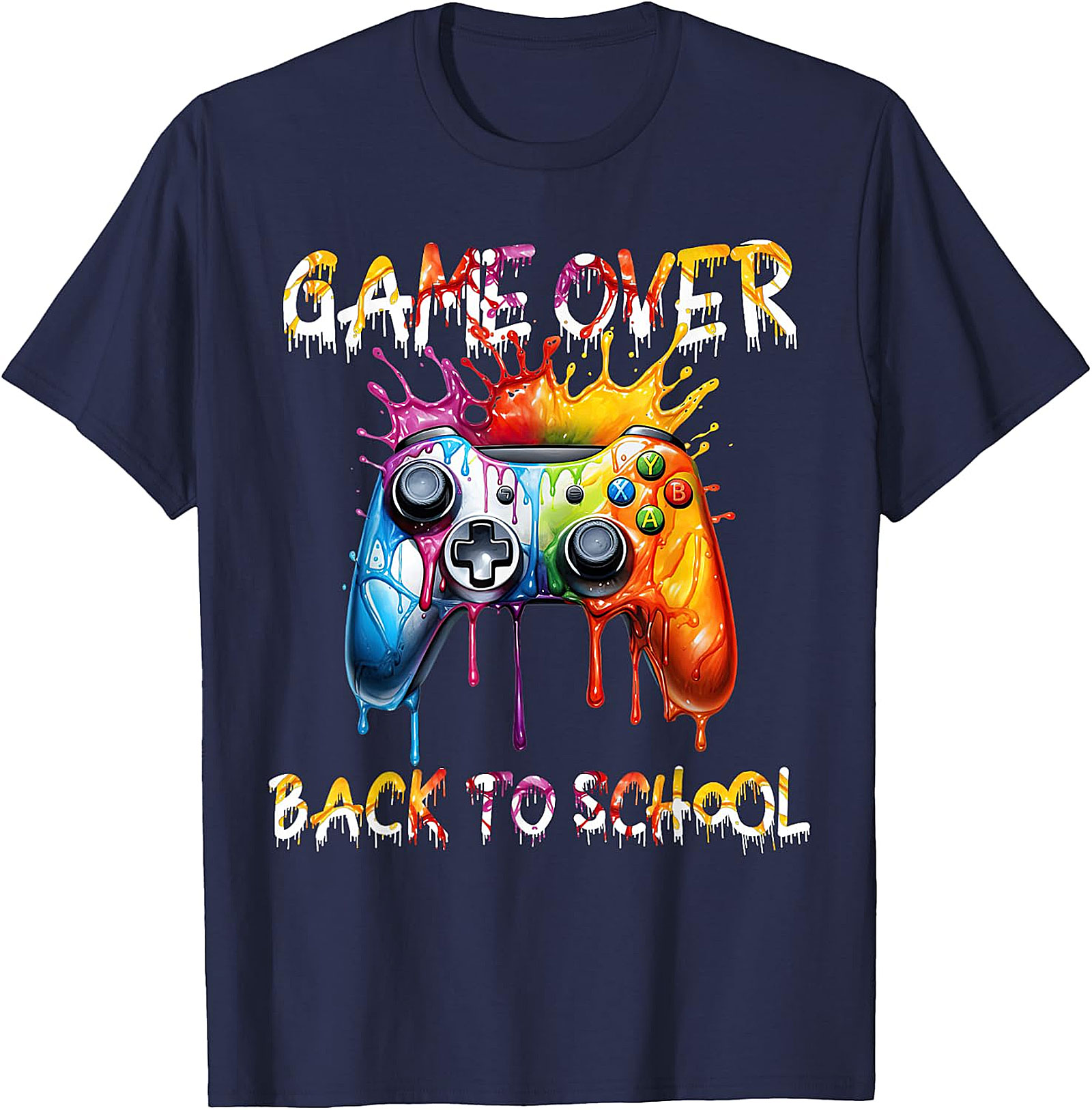 Back to School Gamer T-Shirt | Game Over Controller Tee