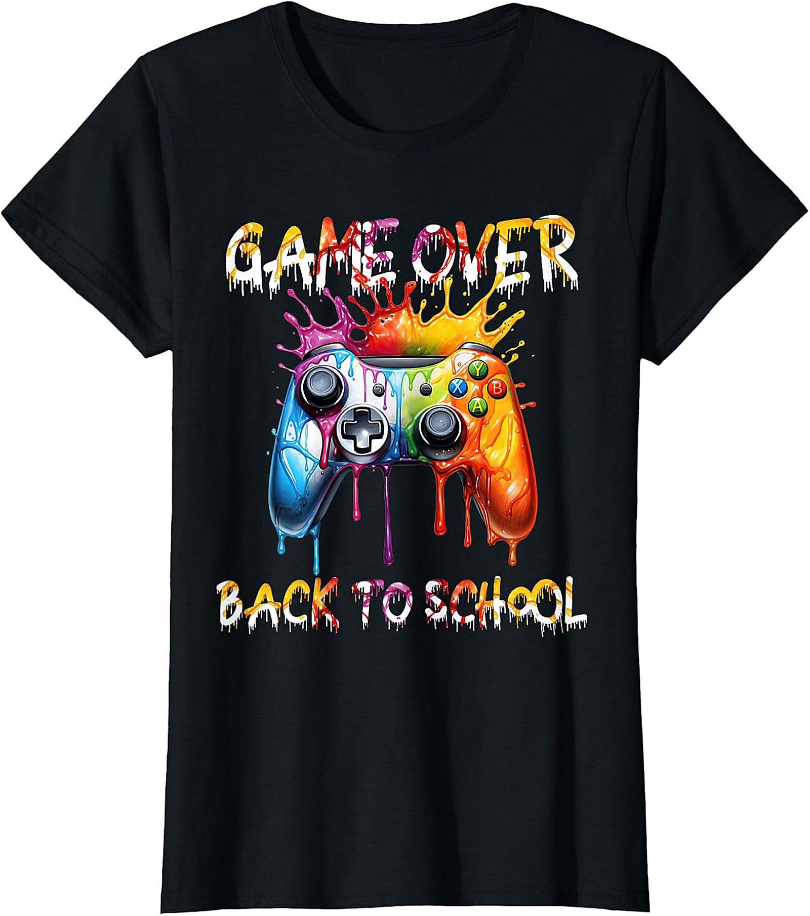 Back to School Gamer T-Shirt | Game Over Controller Tee
