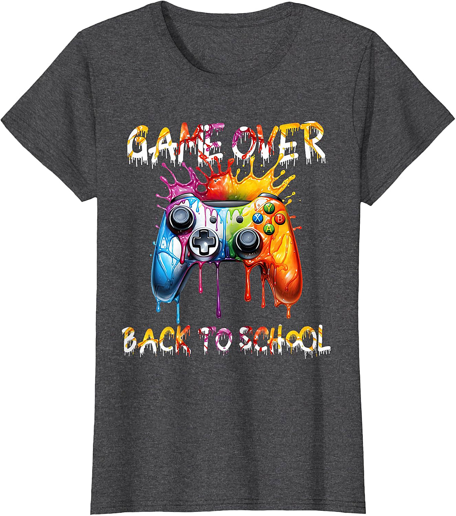 Back to School Gamer T-Shirt | Game Over Controller Tee