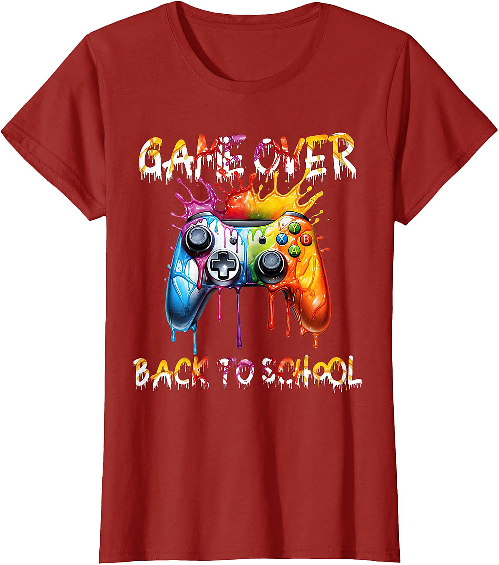Back to School Gamer T-Shirt | Game Over Controller Tee