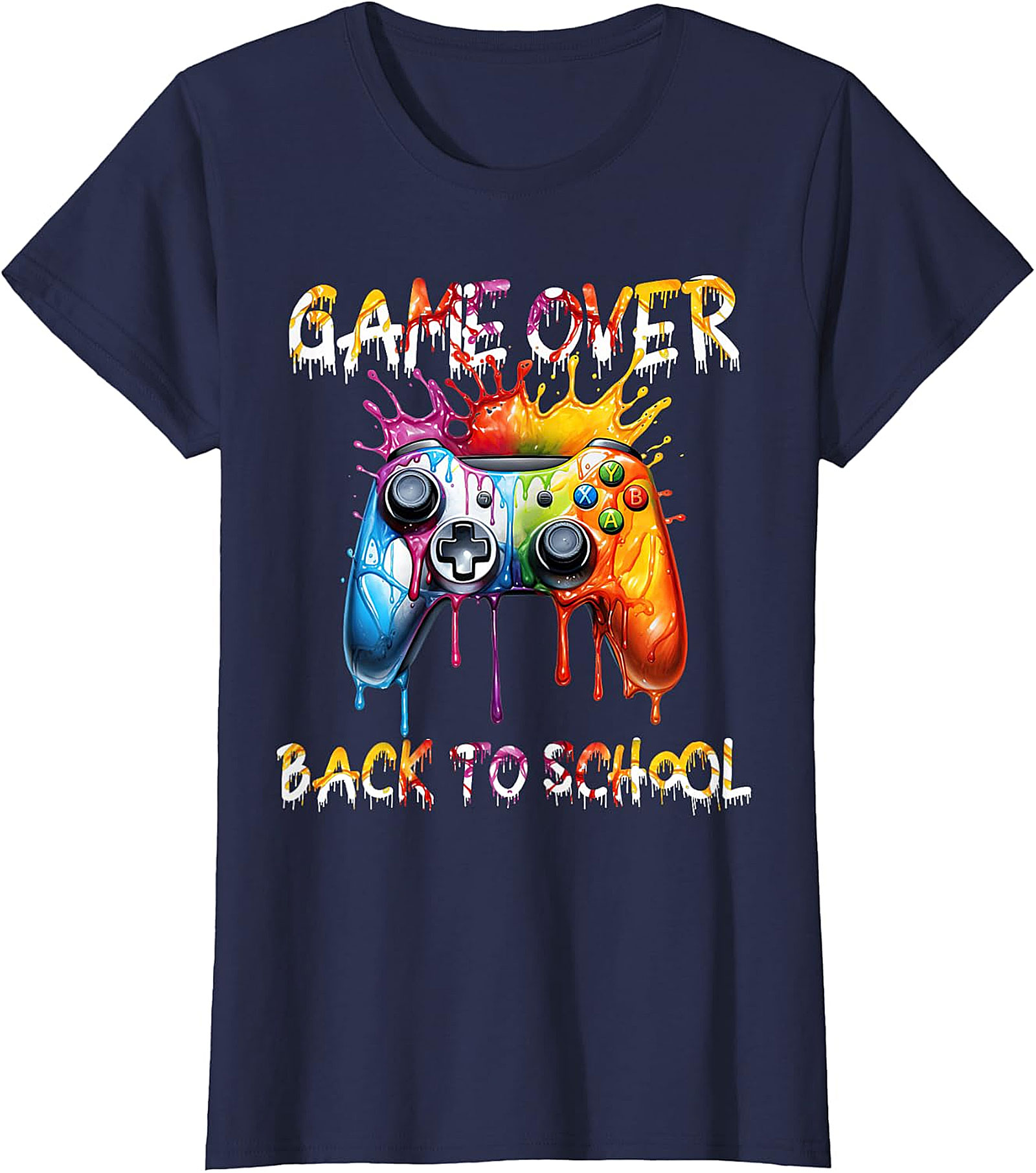 Back to School Gamer T-Shirt | Game Over Controller Tee