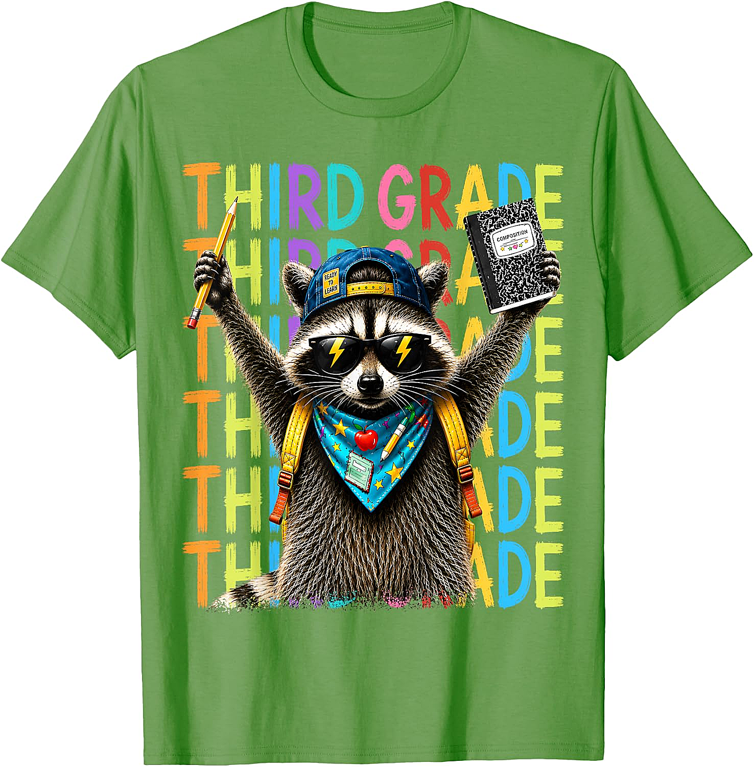  3rd Grade Raccoon Back to School T-Shirt - Funny Kids Tee