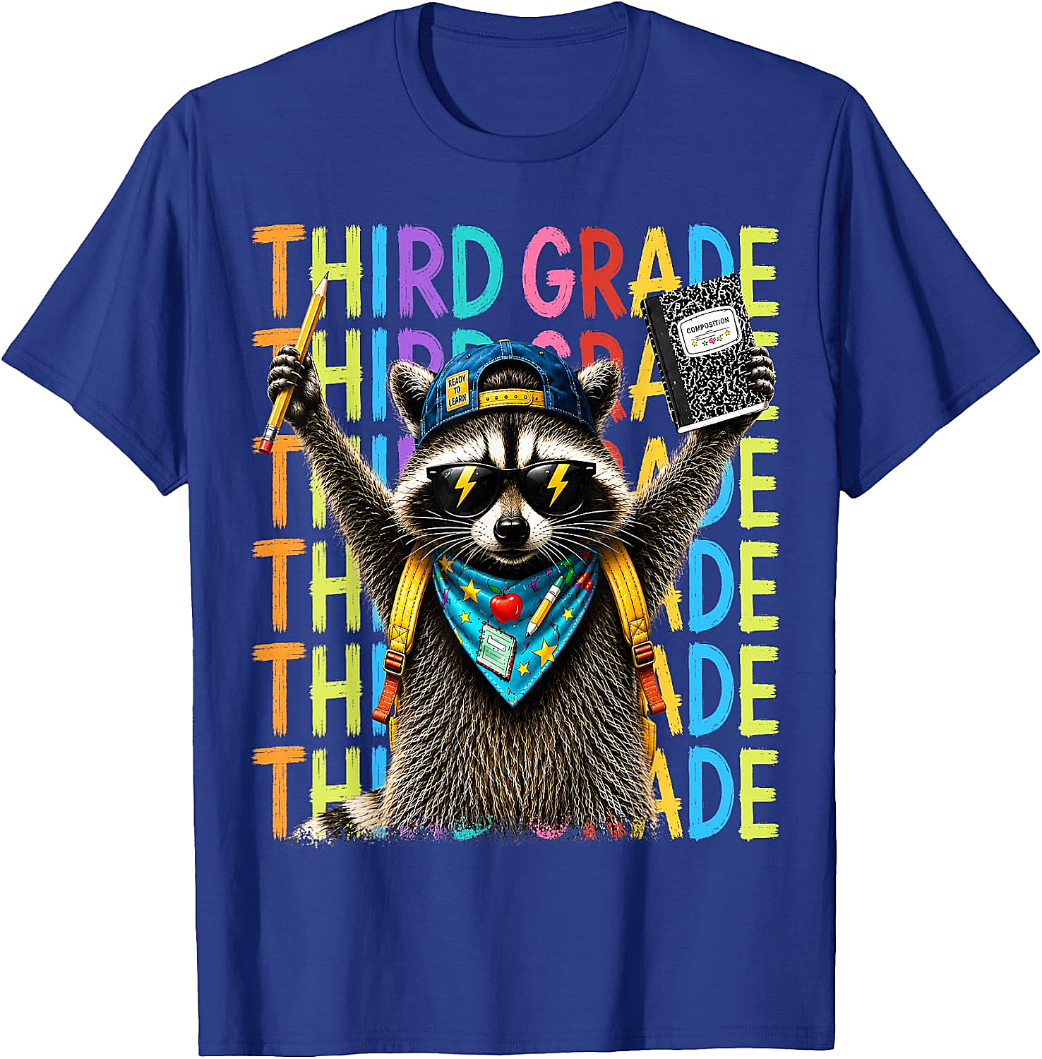  3rd Grade Raccoon Back to School T-Shirt - Funny Kids Tee