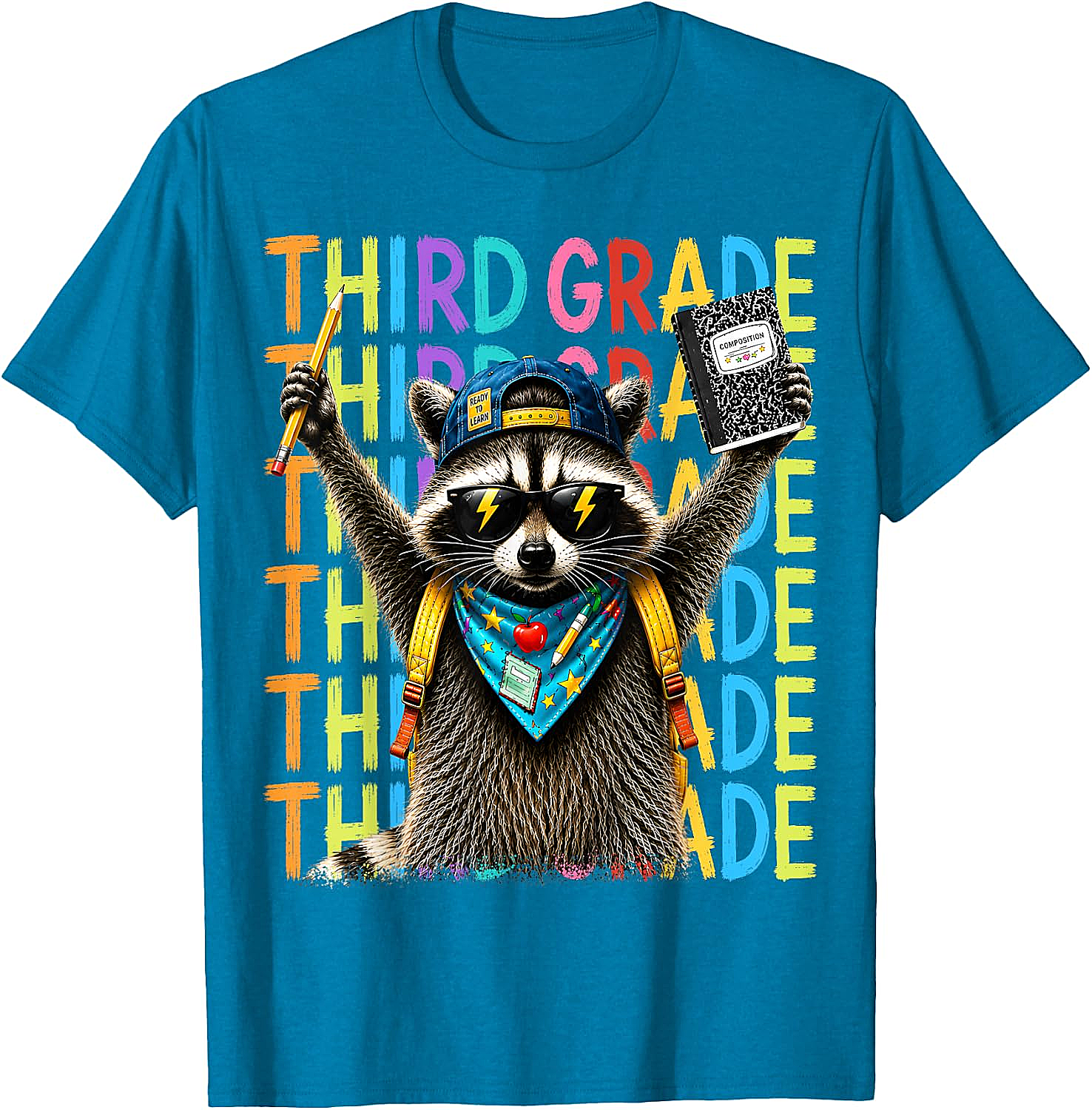  3rd Grade Raccoon Back to School T-Shirt - Funny Kids Tee