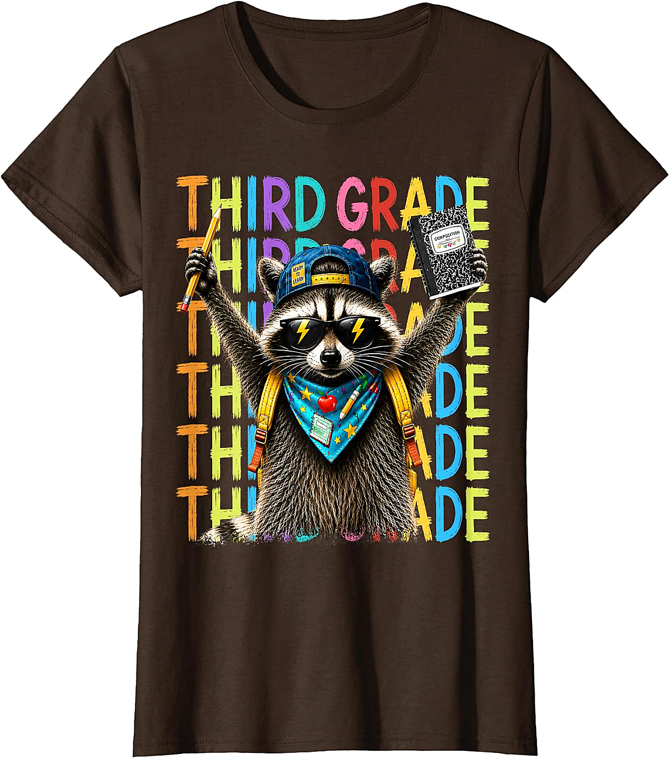  3rd Grade Raccoon Back to School T-Shirt - Funny Kids Tee