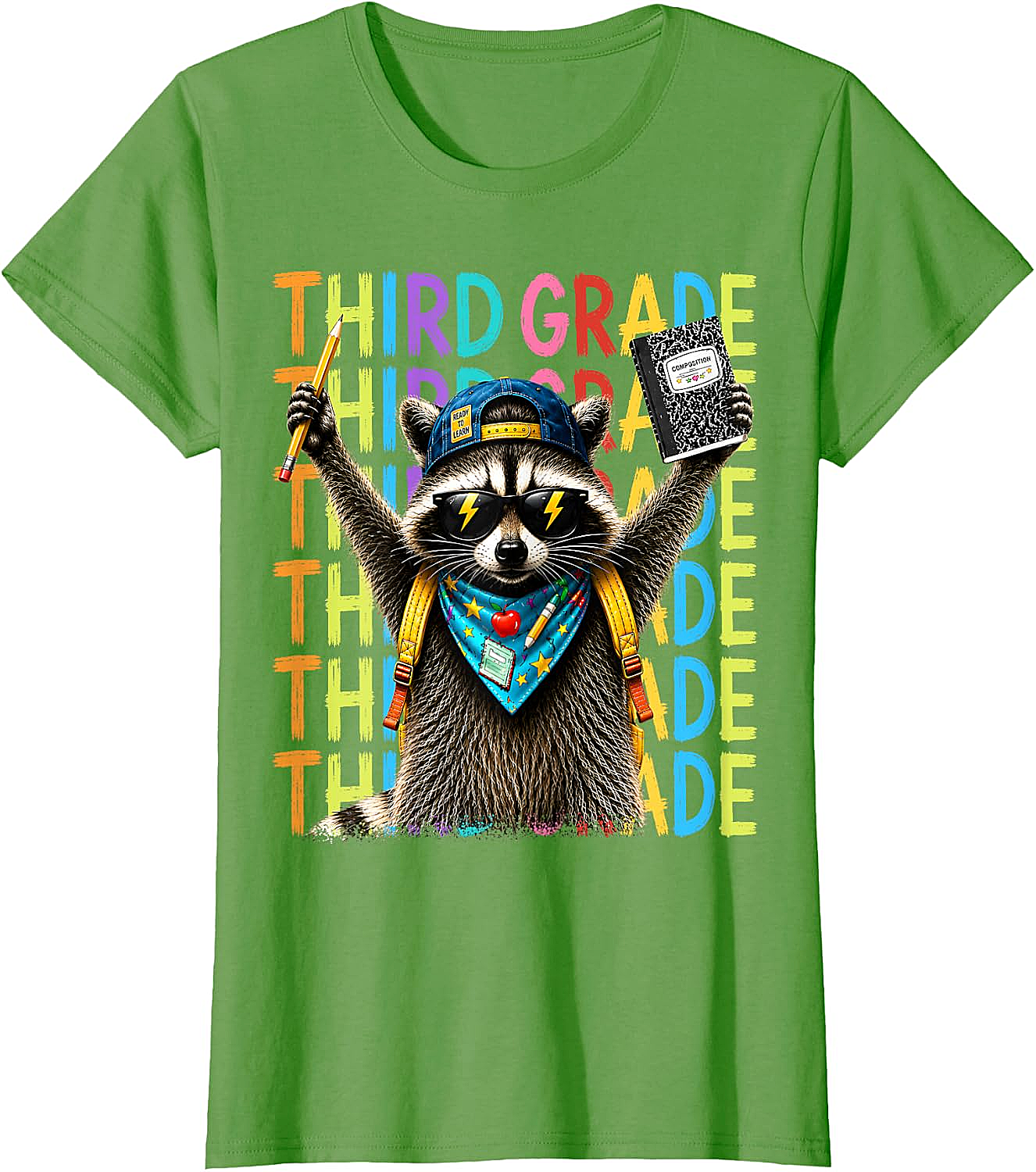  3rd Grade Raccoon Back to School T-Shirt - Funny Kids Tee