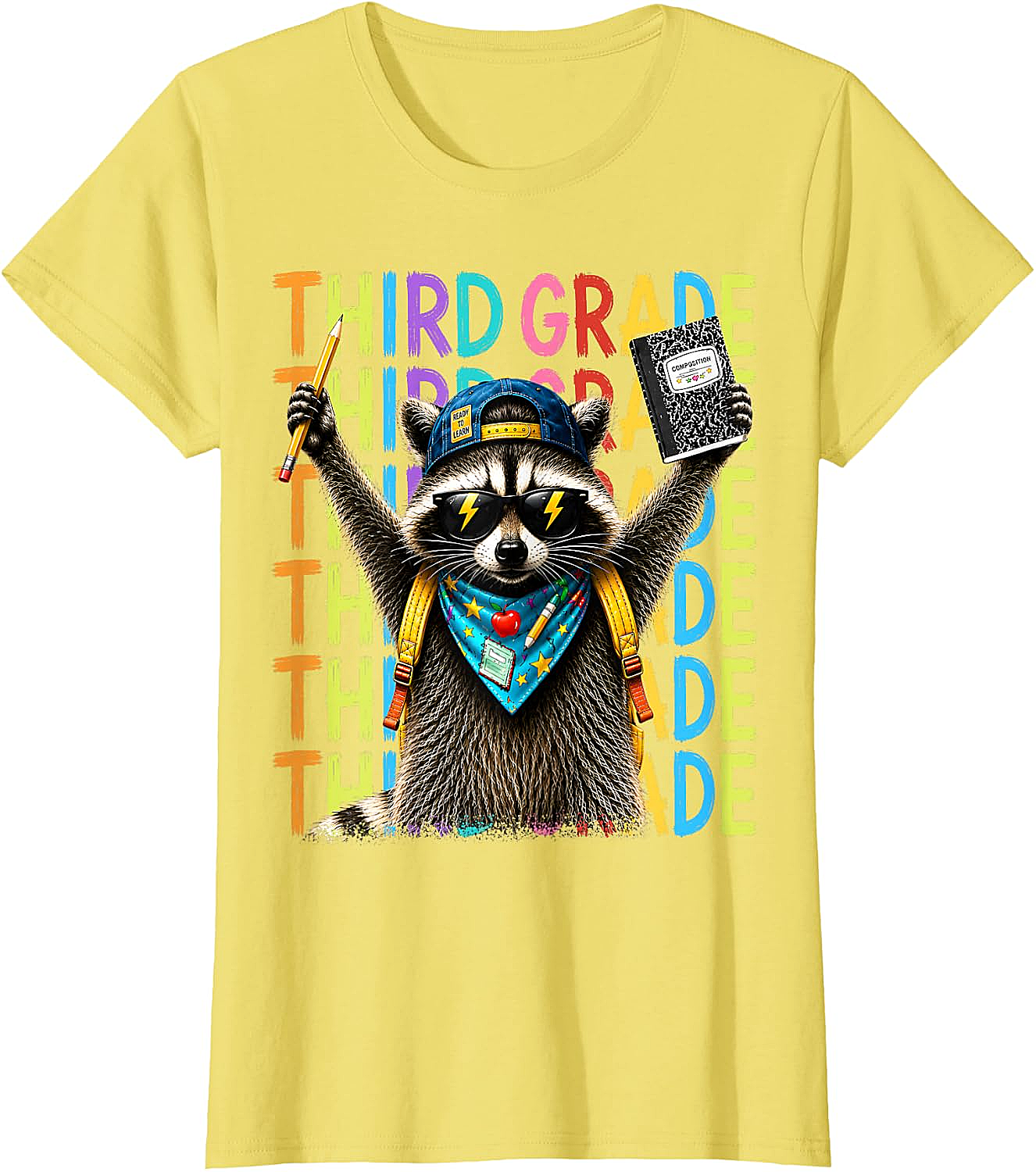  3rd Grade Raccoon Back to School T-Shirt - Funny Kids Tee