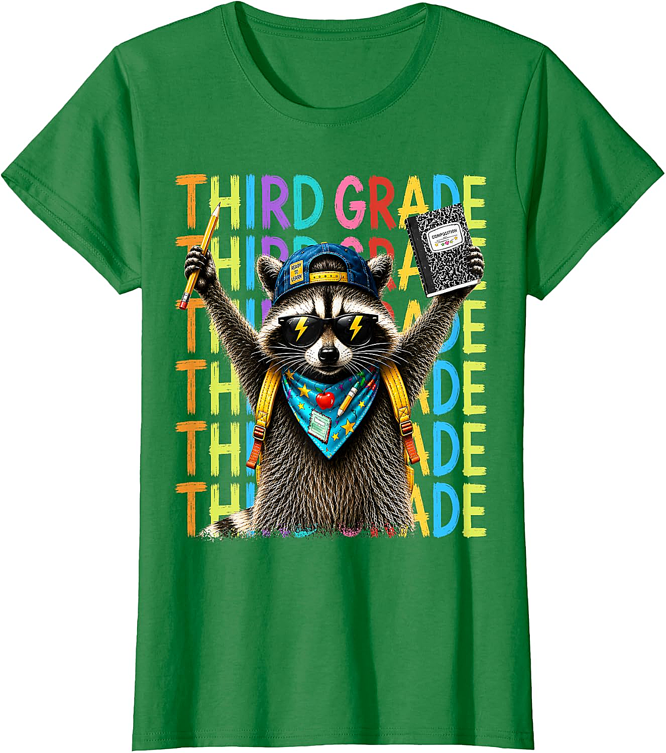  3rd Grade Raccoon Back to School T-Shirt - Funny Kids Tee