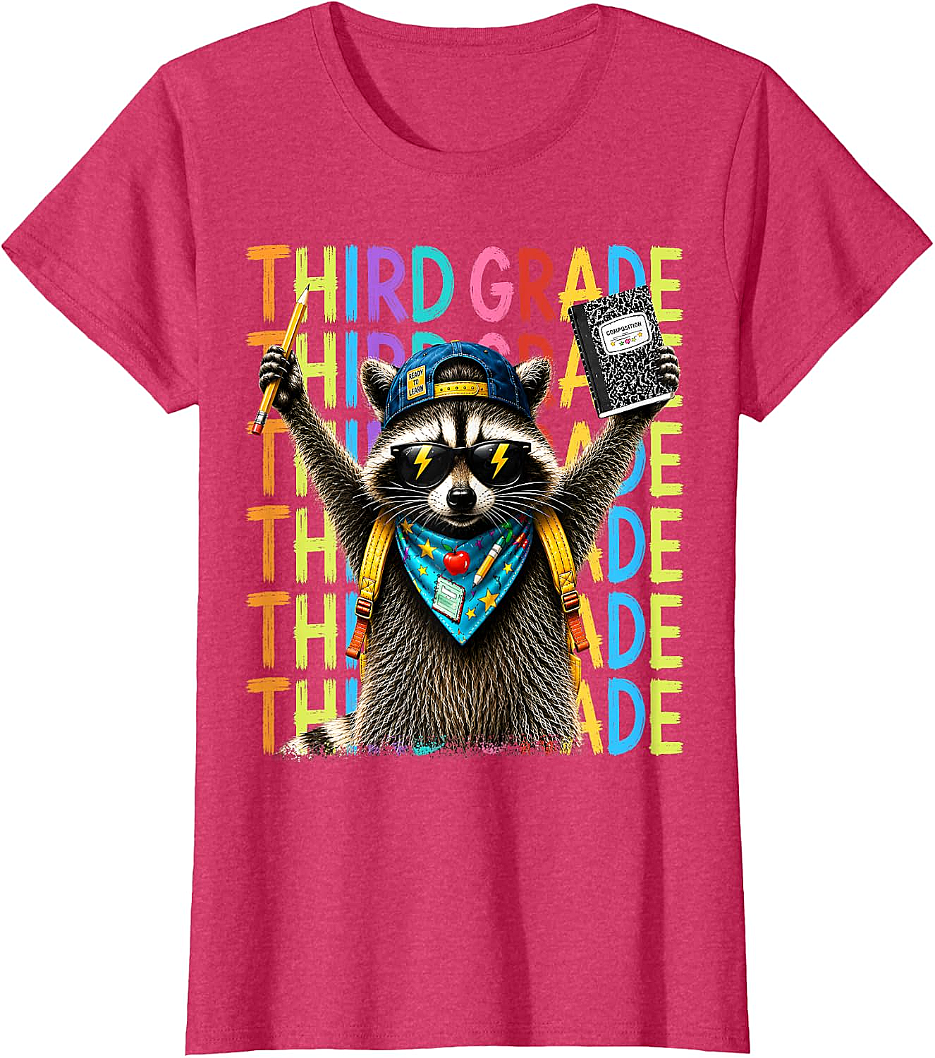  3rd Grade Raccoon Back to School T-Shirt - Funny Kids Tee