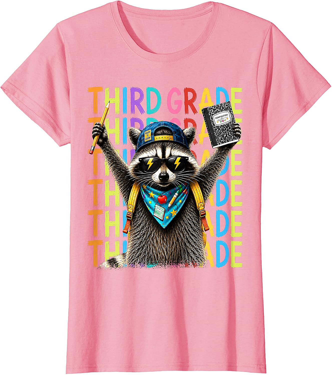  3rd Grade Raccoon Back to School T-Shirt - Funny Kids Tee