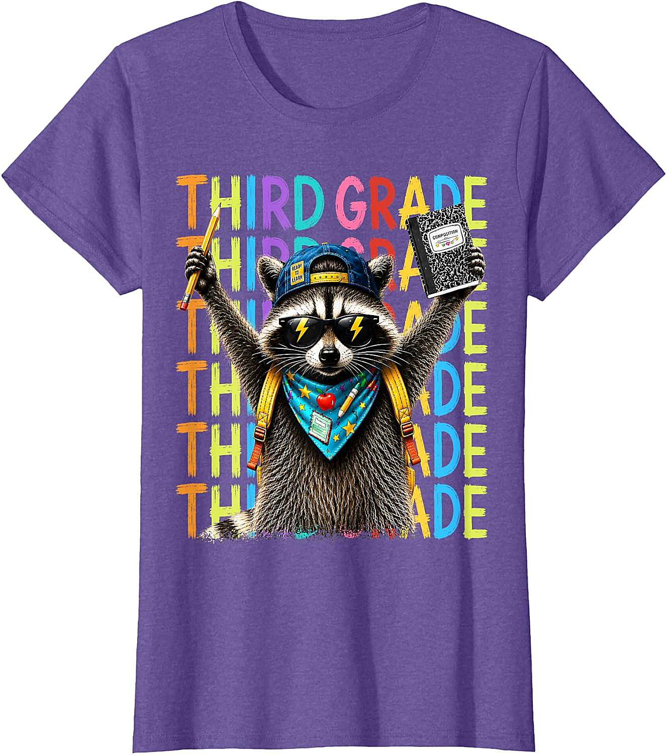  3rd Grade Raccoon Back to School T-Shirt - Funny Kids Tee