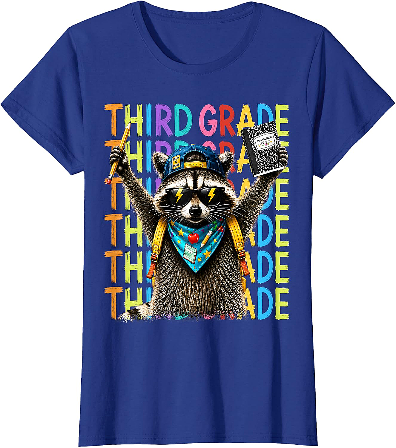  3rd Grade Raccoon Back to School T-Shirt - Funny Kids Tee