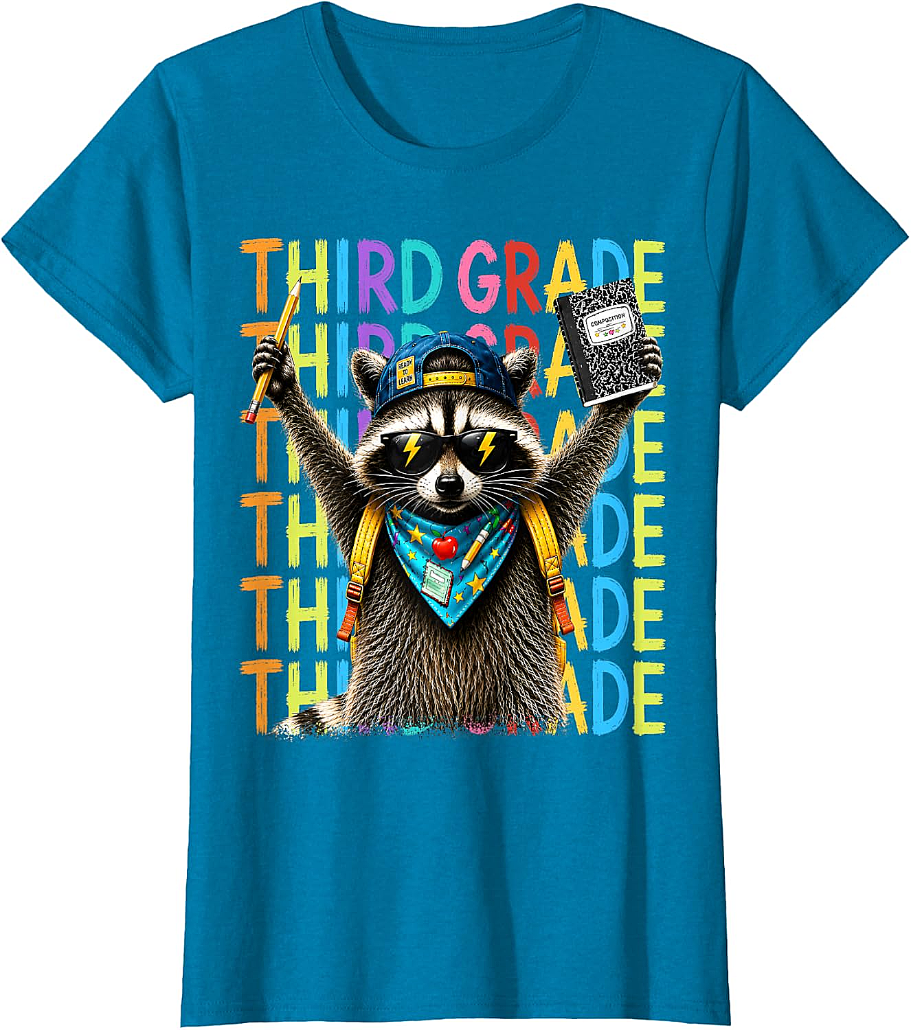  3rd Grade Raccoon Back to School T-Shirt - Funny Kids Tee