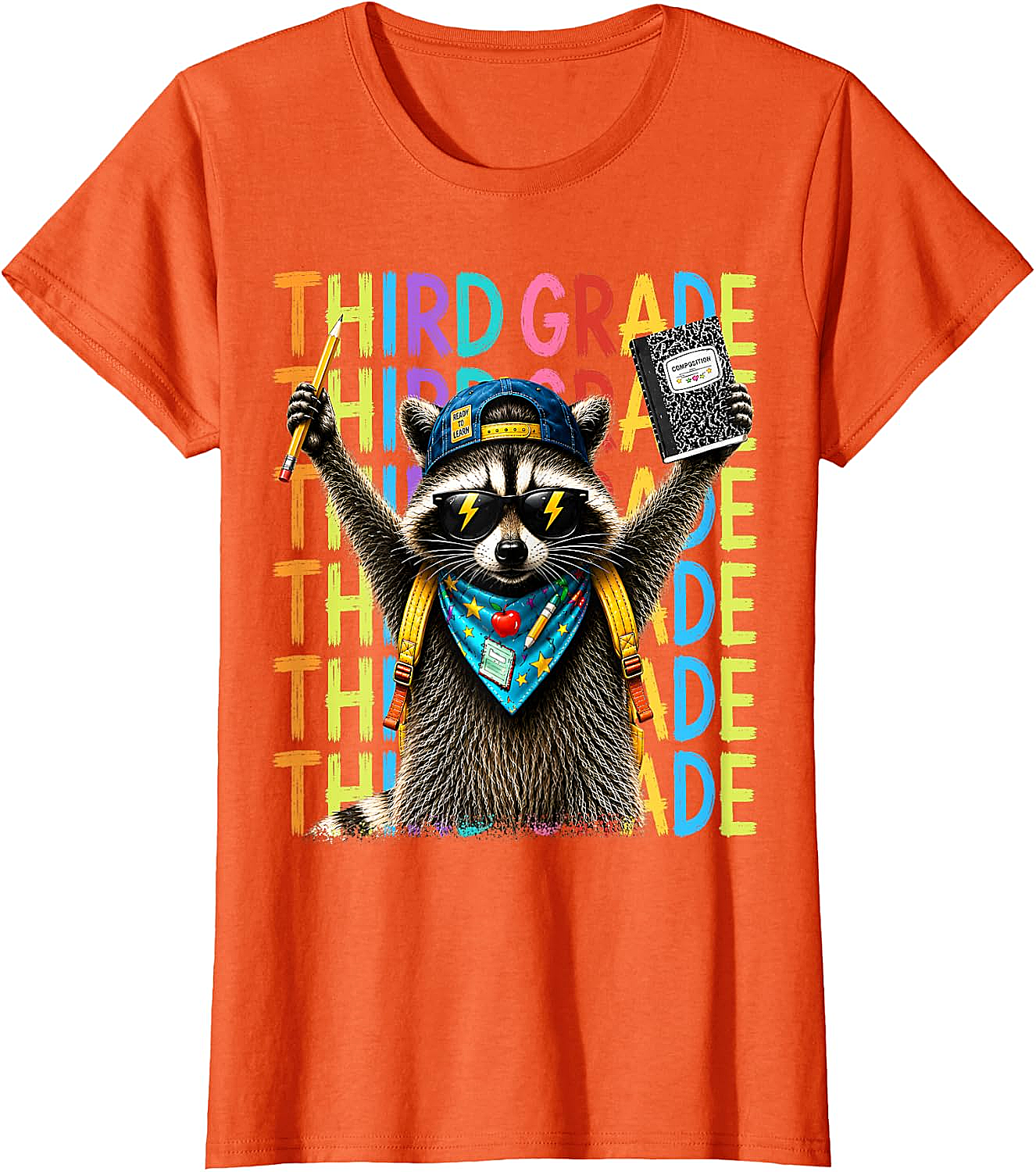  3rd Grade Raccoon Back to School T-Shirt - Funny Kids Tee