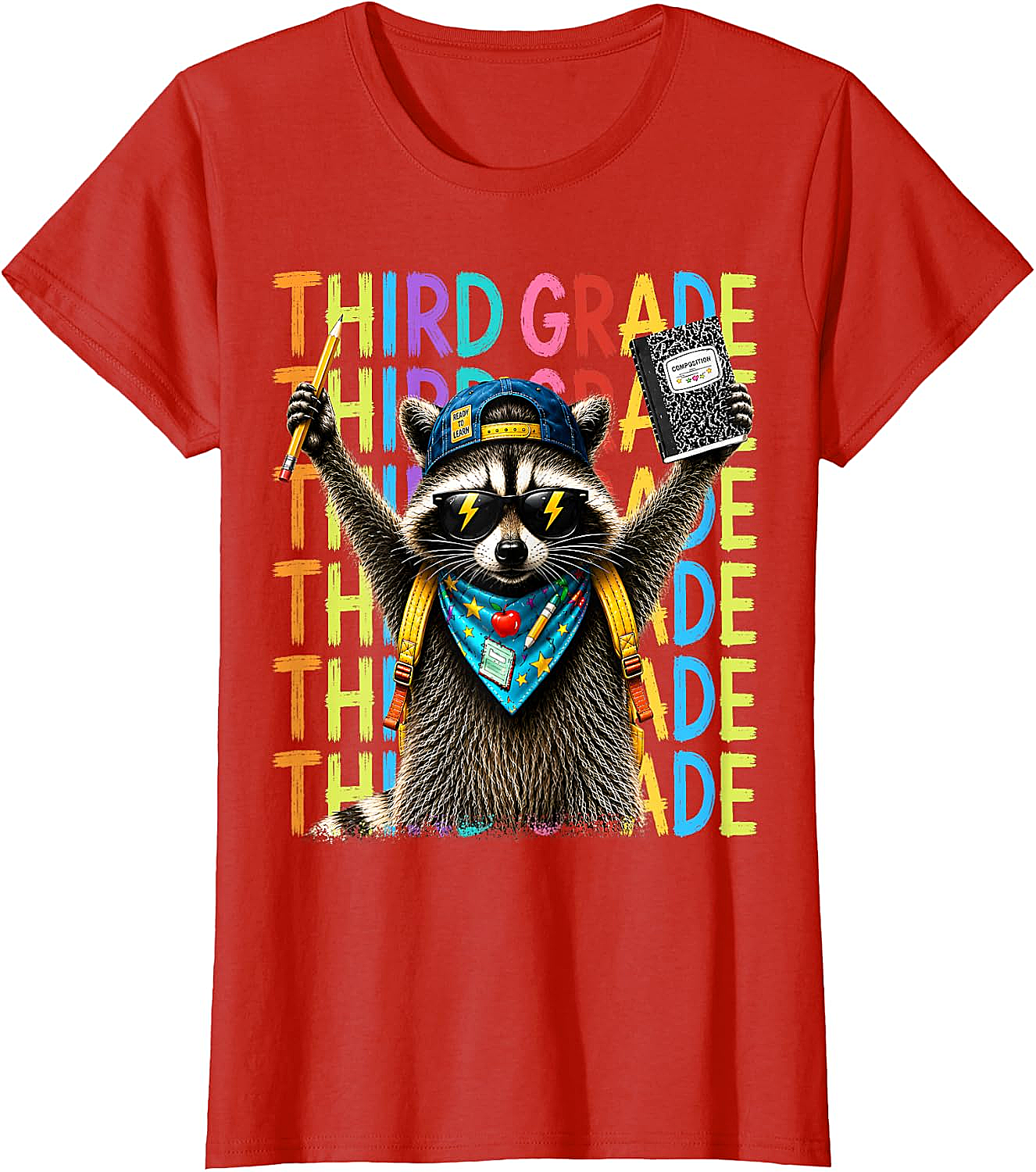  3rd Grade Raccoon Back to School T-Shirt - Funny Kids Tee