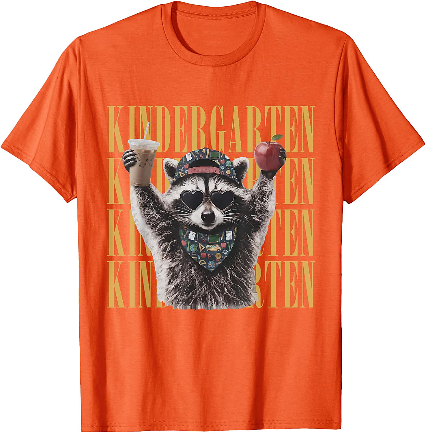 Funny Raccoon Teacher T-Shirt | Kindergarten Back to School