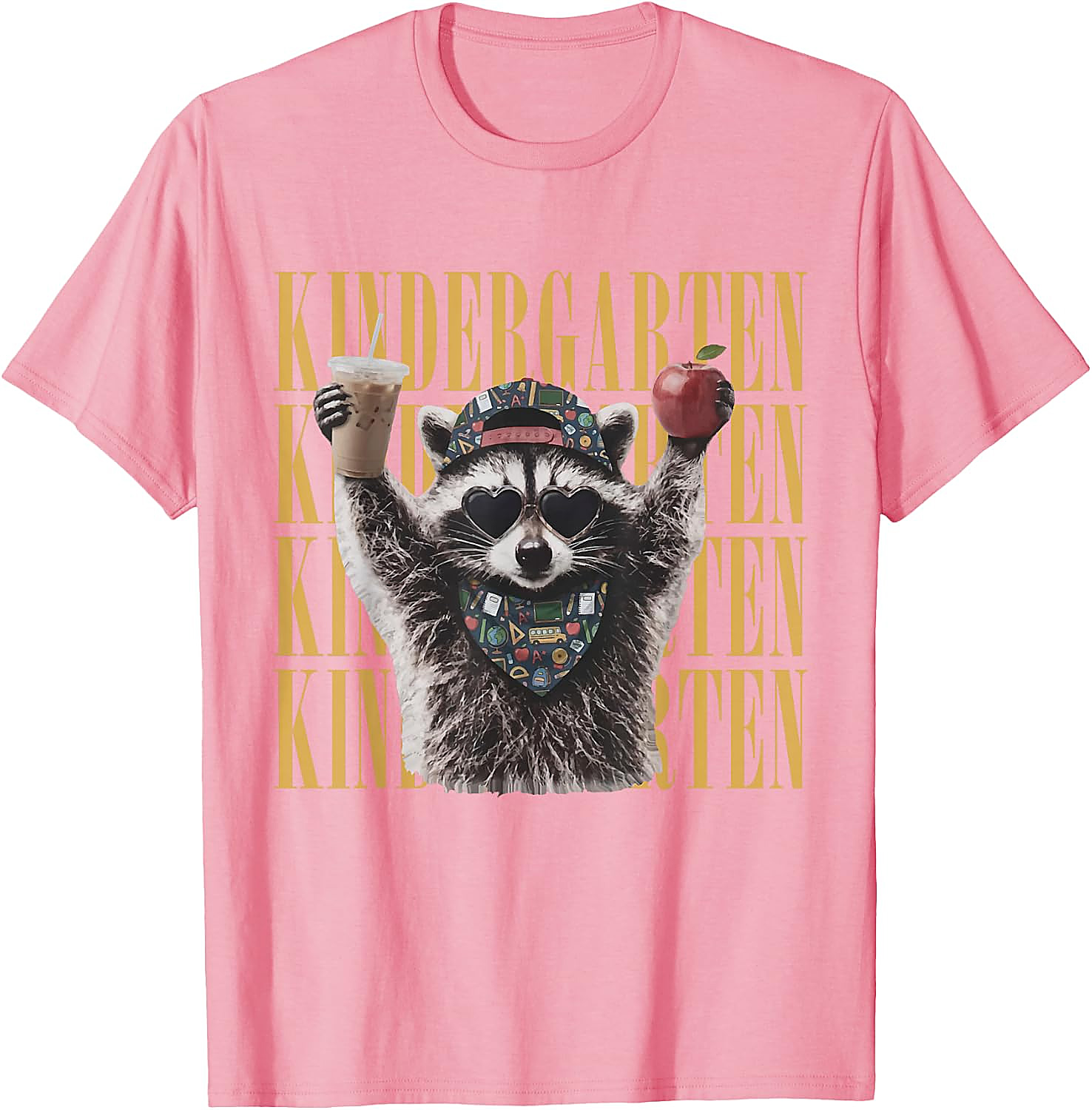 Funny Raccoon Teacher T-Shirt | Kindergarten Back to School