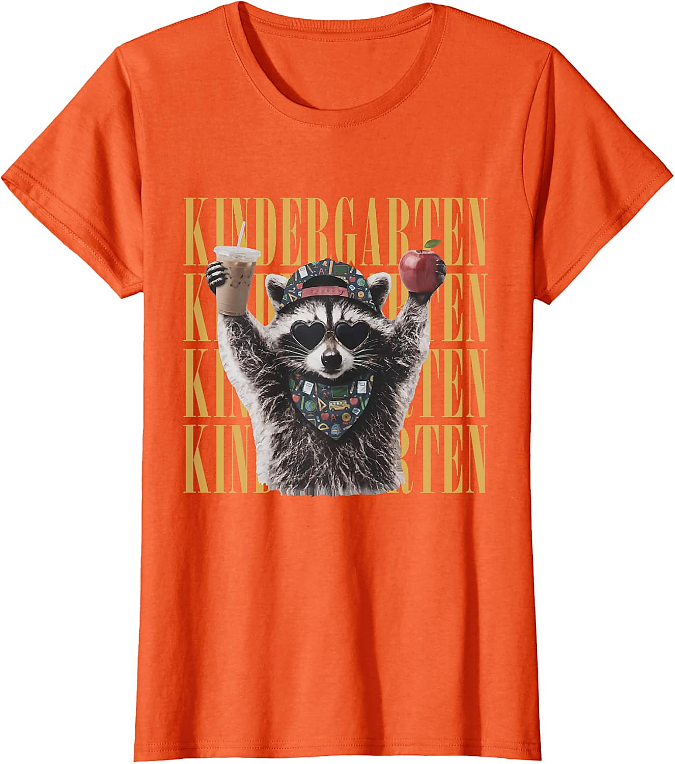Funny Raccoon Teacher T-Shirt | Kindergarten Back to School