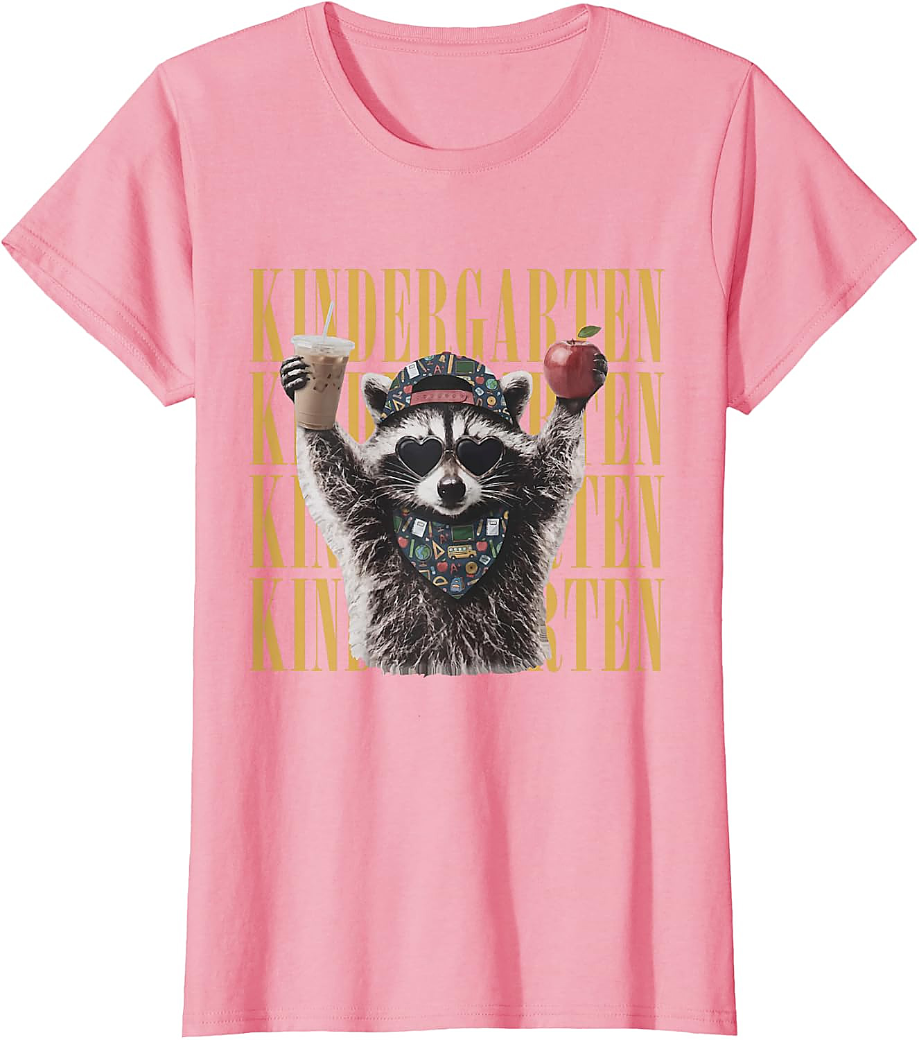 Funny Raccoon Teacher T-Shirt | Kindergarten Back to School
