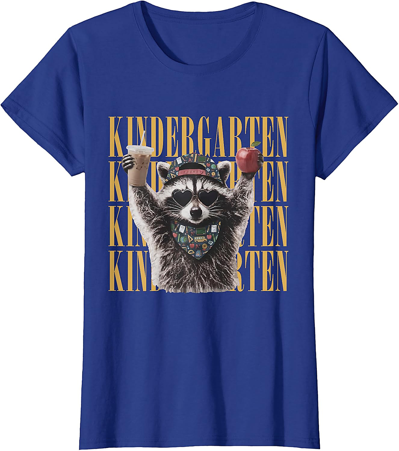 Funny Raccoon Teacher T-Shirt | Kindergarten Back to School