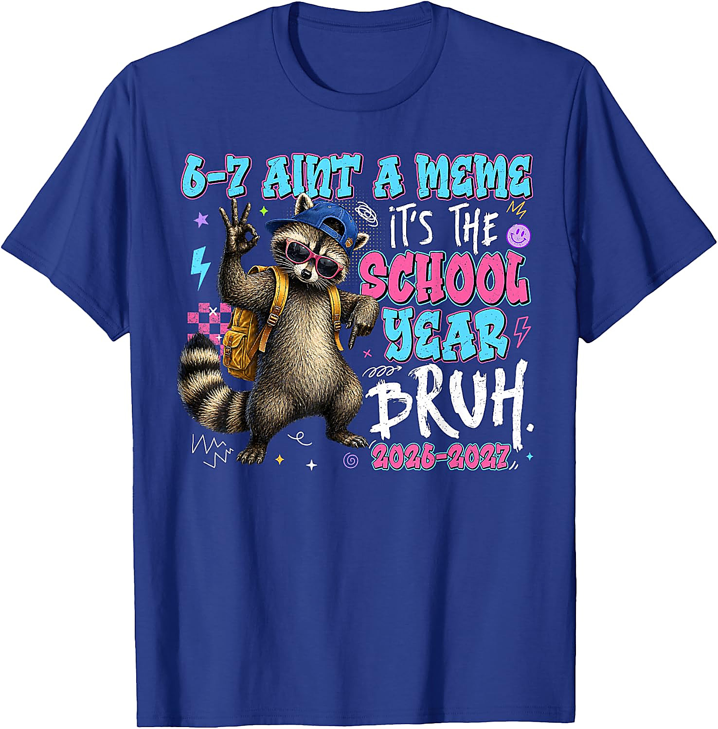 Funny Raccoon Back to School T-Shirt | School Year Bruh Tee