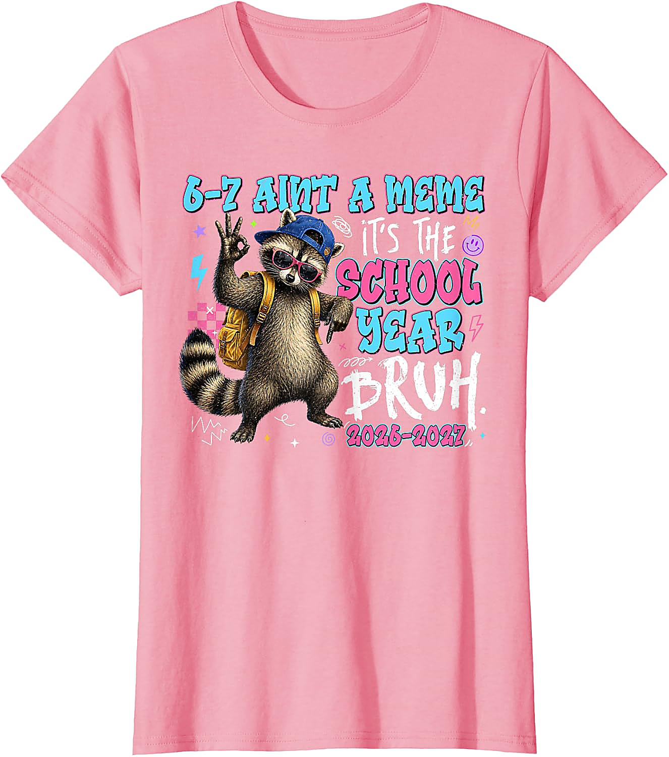 Funny Raccoon Back to School T-Shirt | School Year Bruh Tee