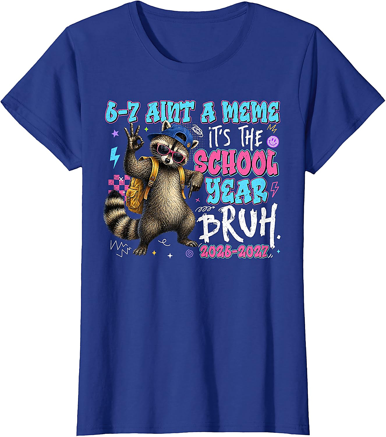 Funny Raccoon Back to School T-Shirt | School Year Bruh Tee