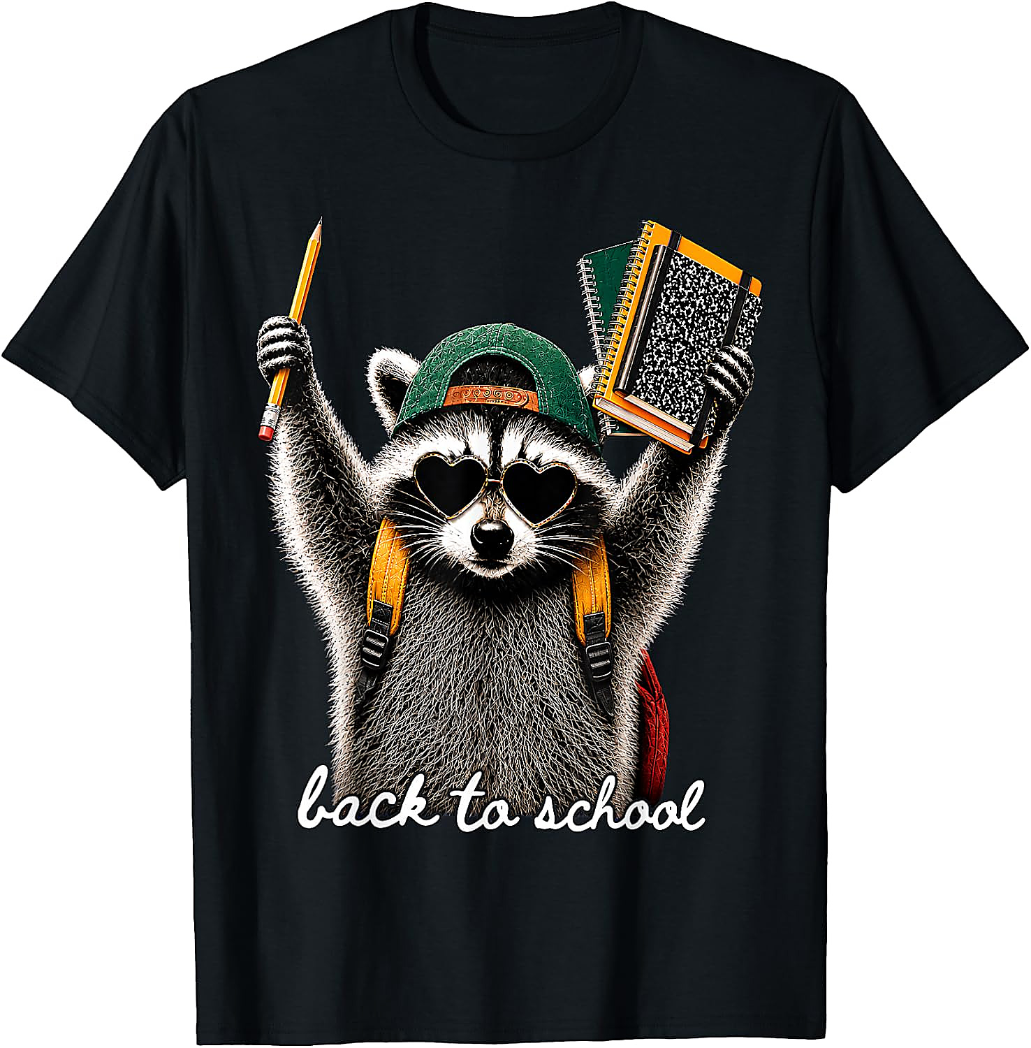Back to School Raccoon T-Shirt | Funny First Day Tee